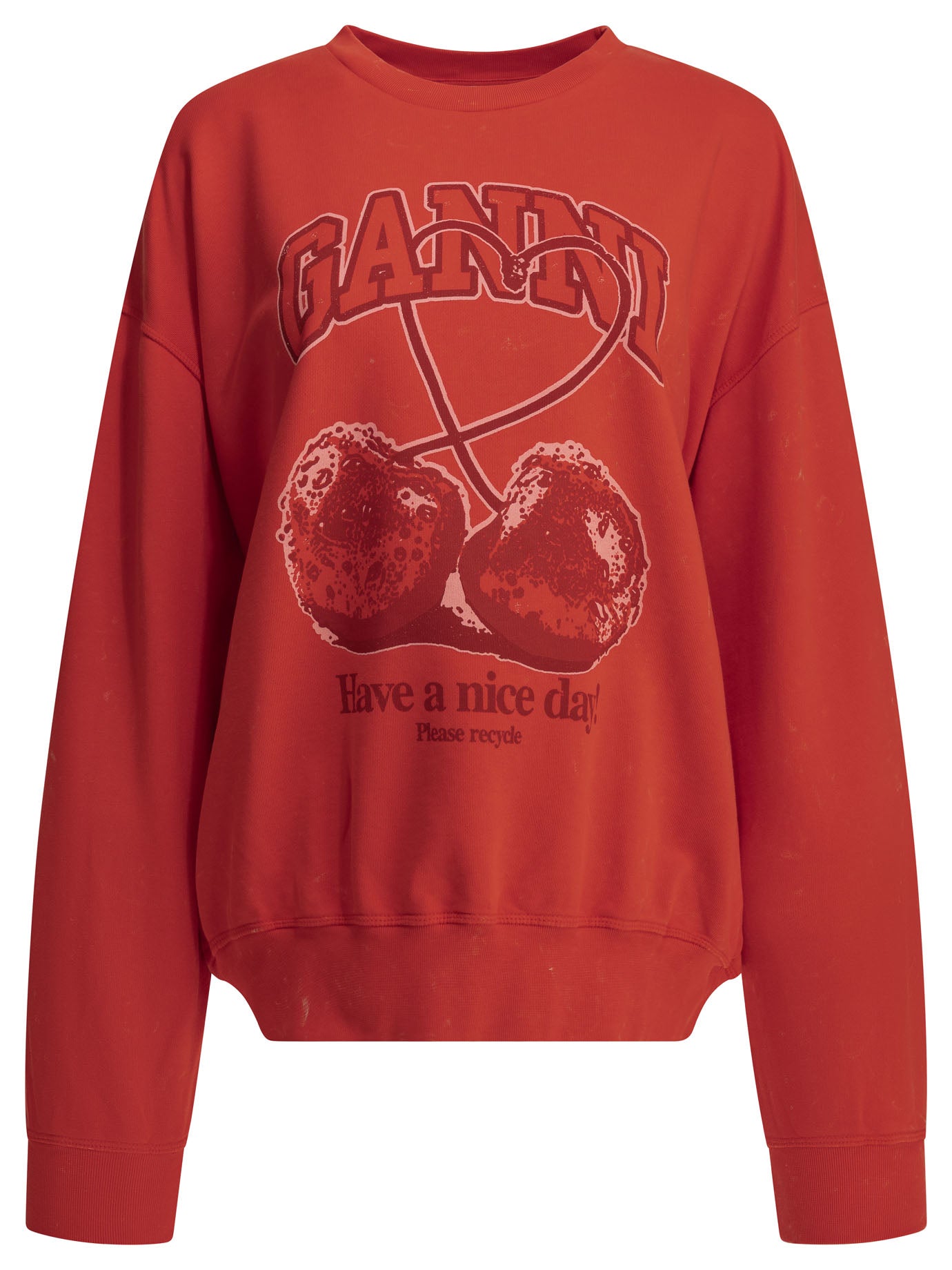 Ganni Cherries Crewneck Sweatshirt