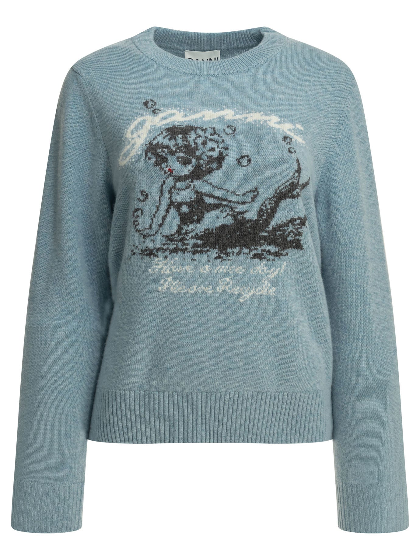 Ganni Mermaid Crew-Neck Sweater