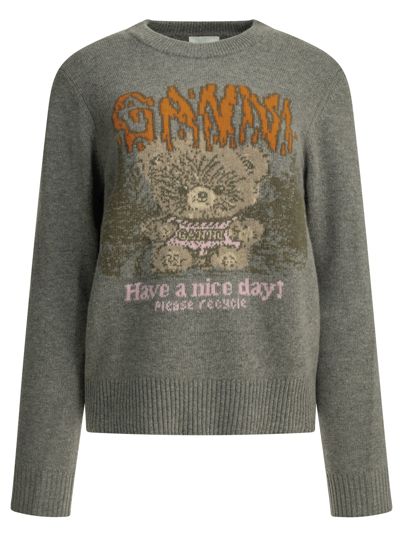 Ganni Teddy Crew-Neck Sweater