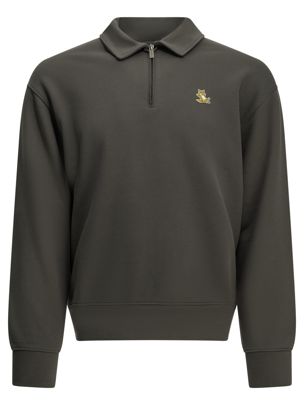 Maison Kitsuné Chillax Fox Polo-Collar Sweatshirt