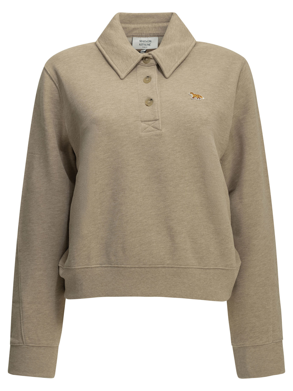 Maison Kitsuné Baby Fox Polo-Collar Sweatshirt