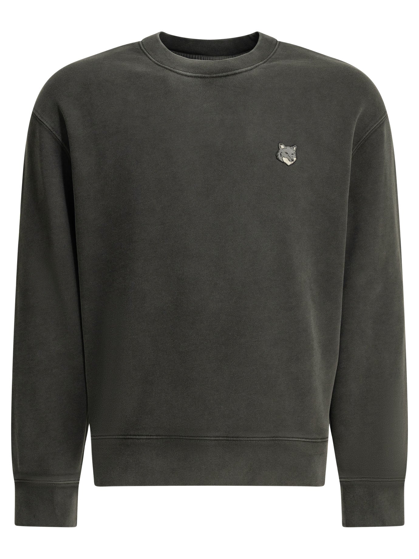 Maison Kitsuné Fox Head Faded Crew Neck Sweatshirt