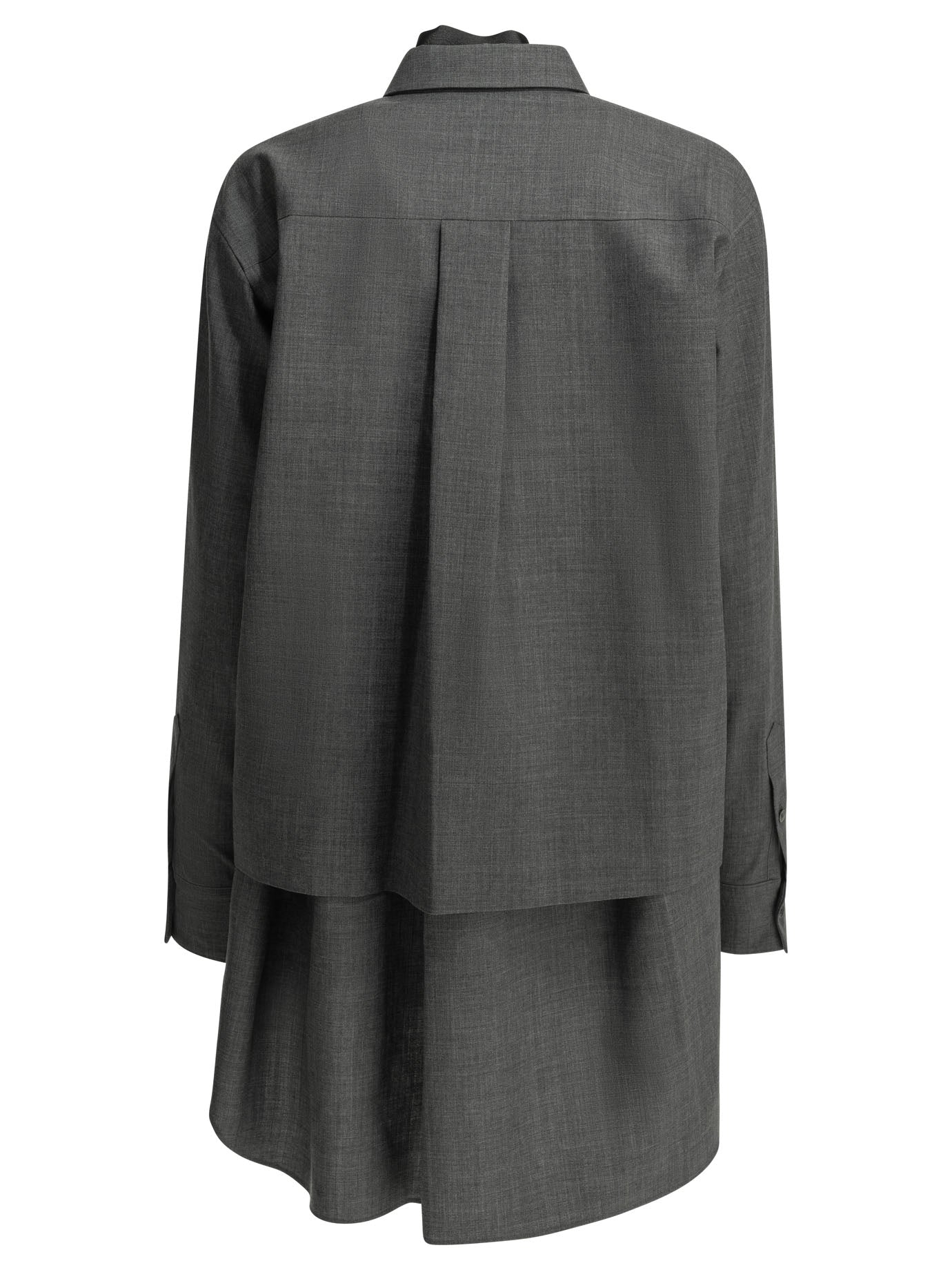 Sacai Short Wool Shirtdress
