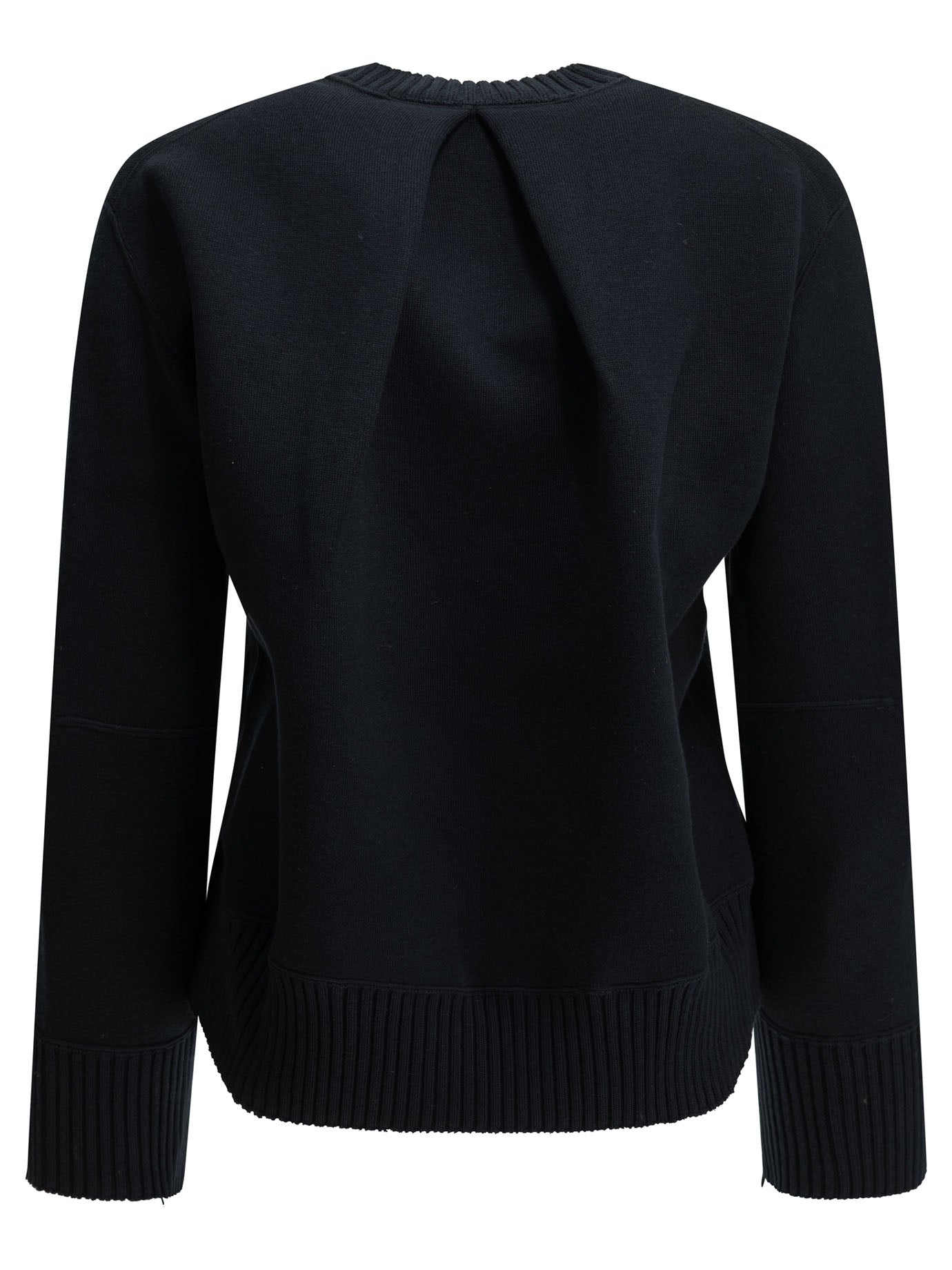 Sacai Crew-Neck Sweater Made Of A Cotton-Cashmere Blend