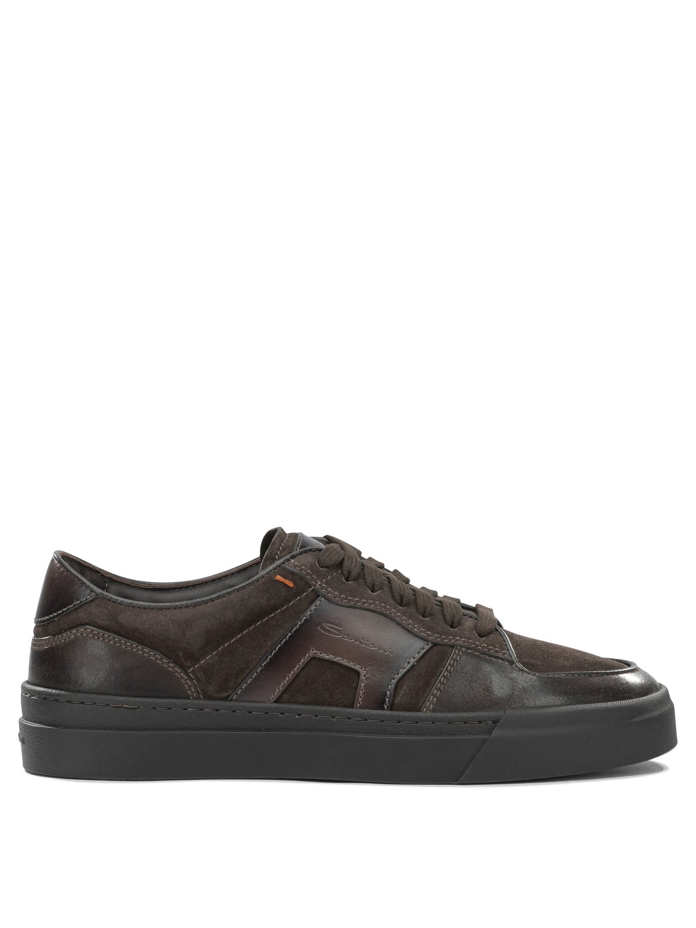 Santoni Low-Top Leather Sneakers