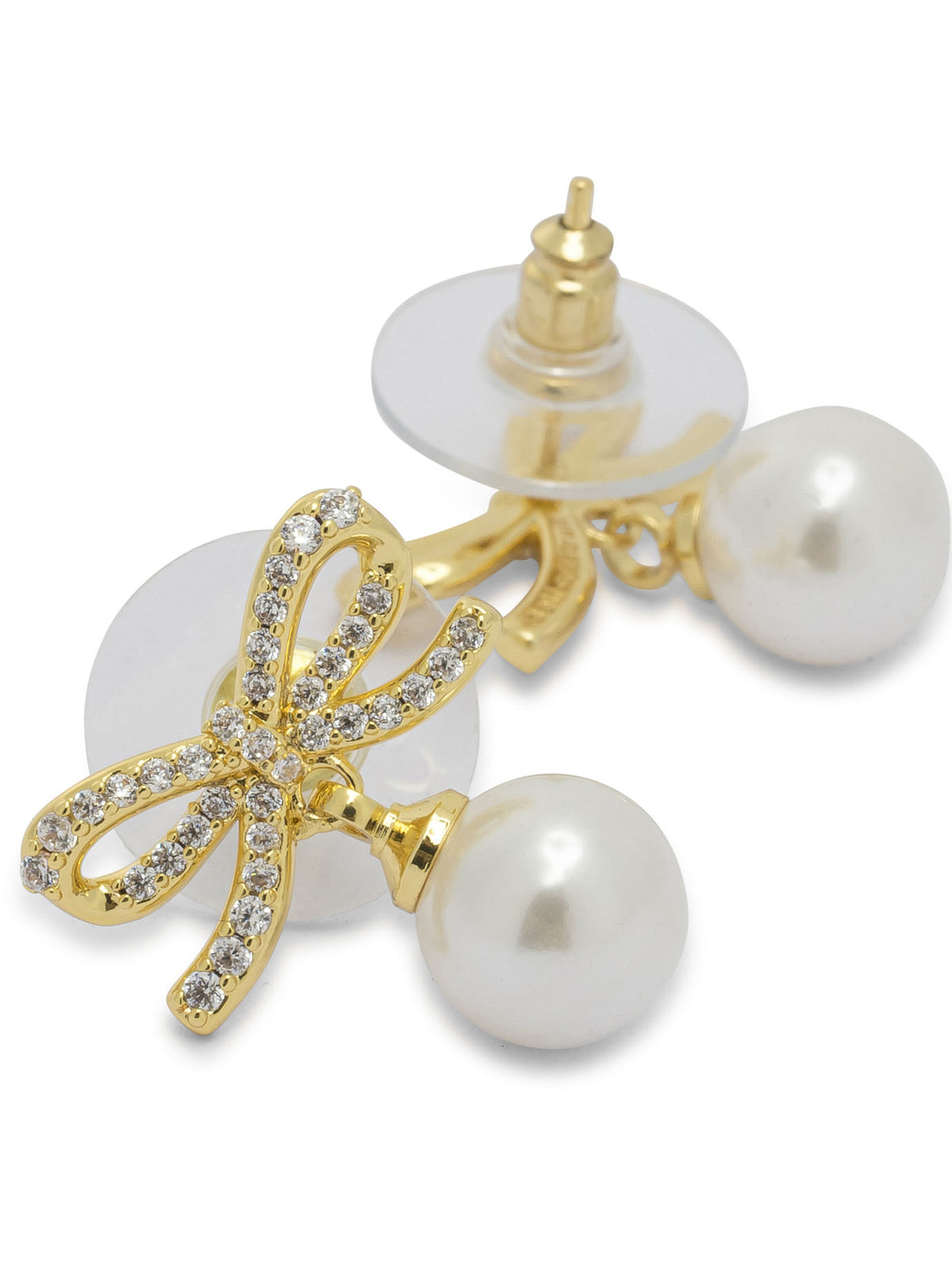 Self-portrait Earrings With Pearl And Crystals