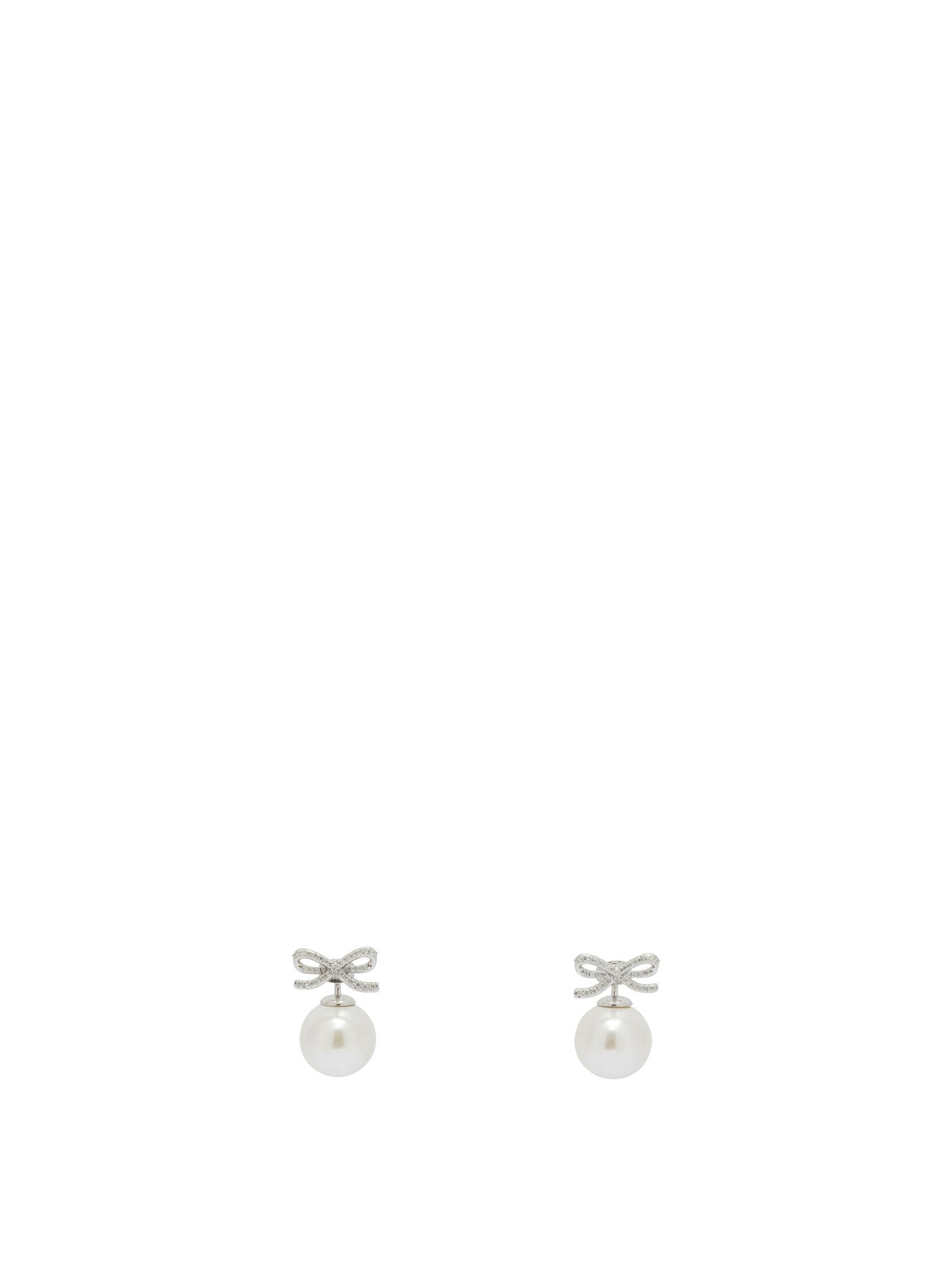 Self-portrait Earrings With Pearl And Crystals