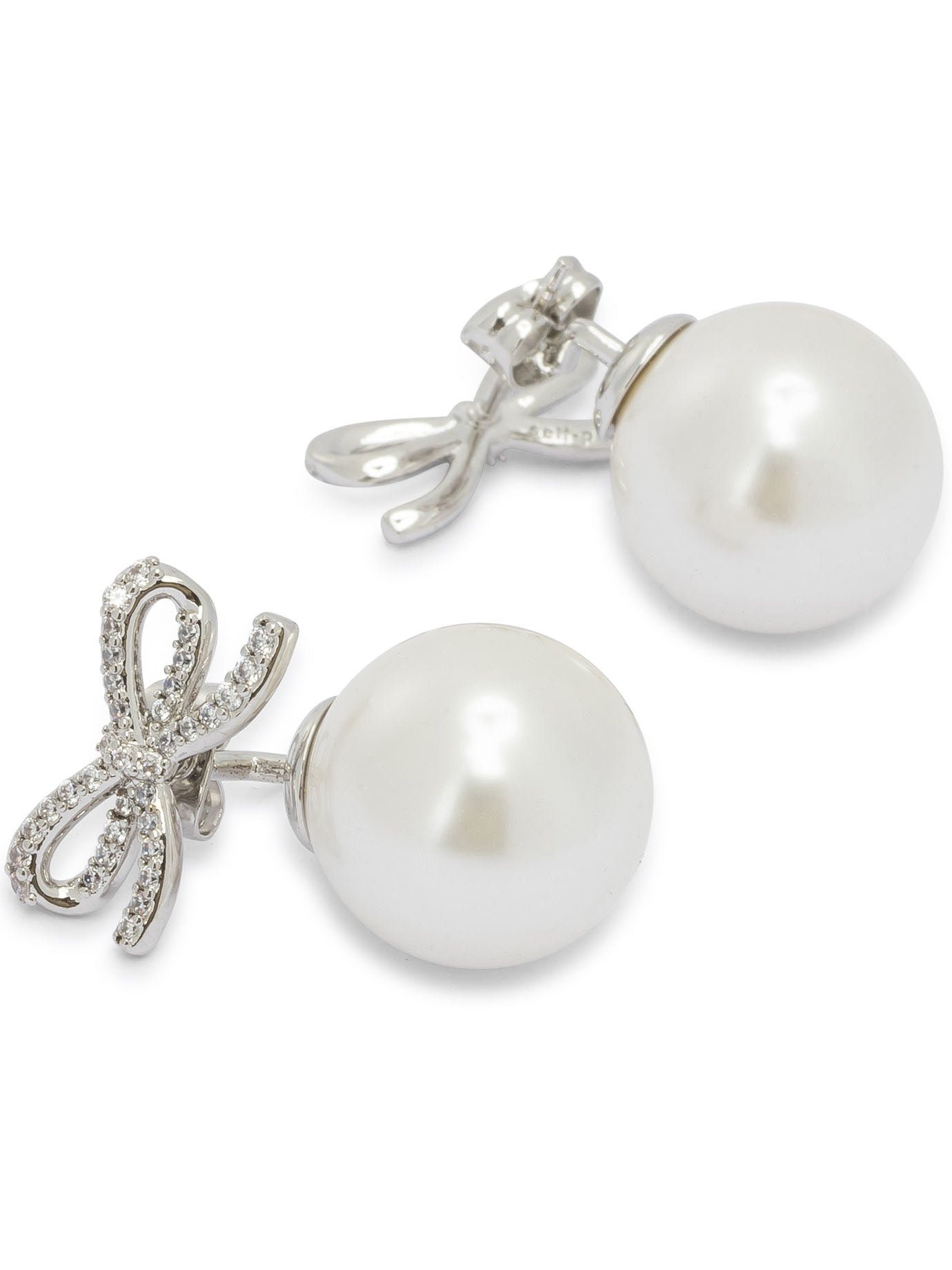 Self-portrait Earrings With Pearl And Crystals