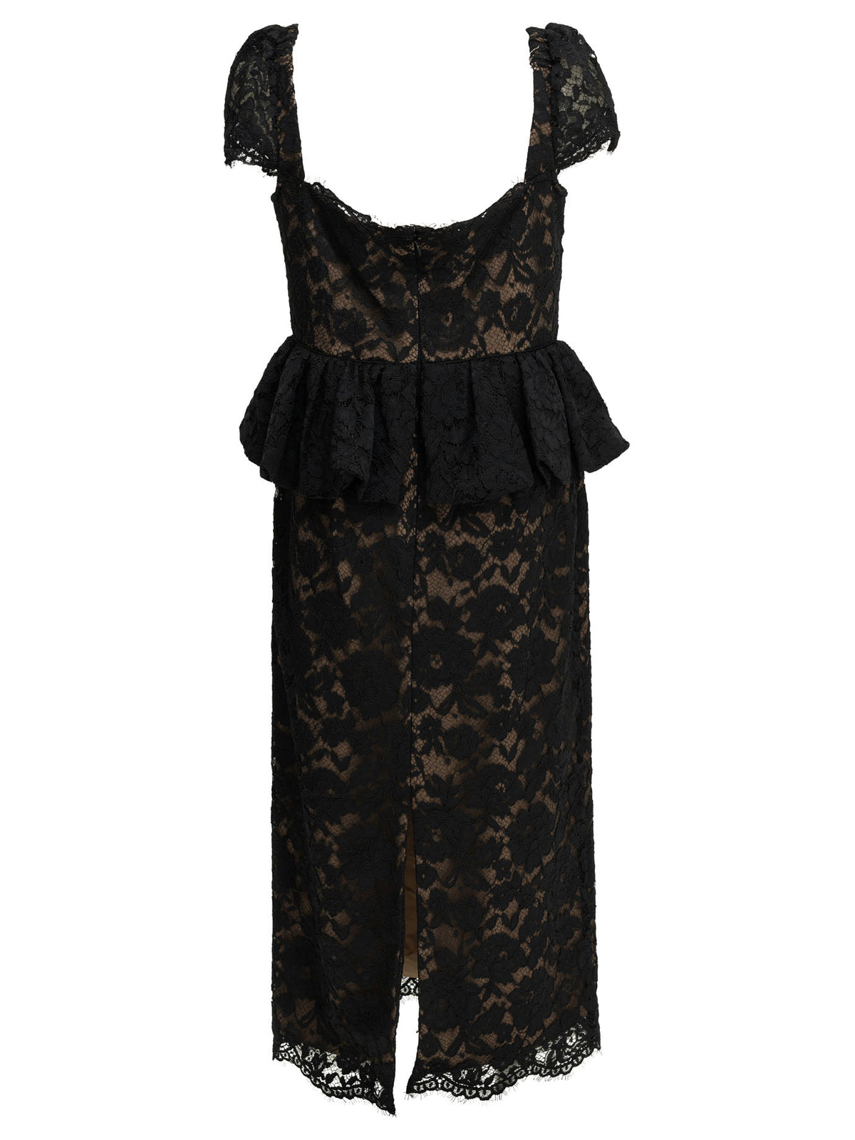 Self-portrait Midi-Length Sheath Dress With Ruffles