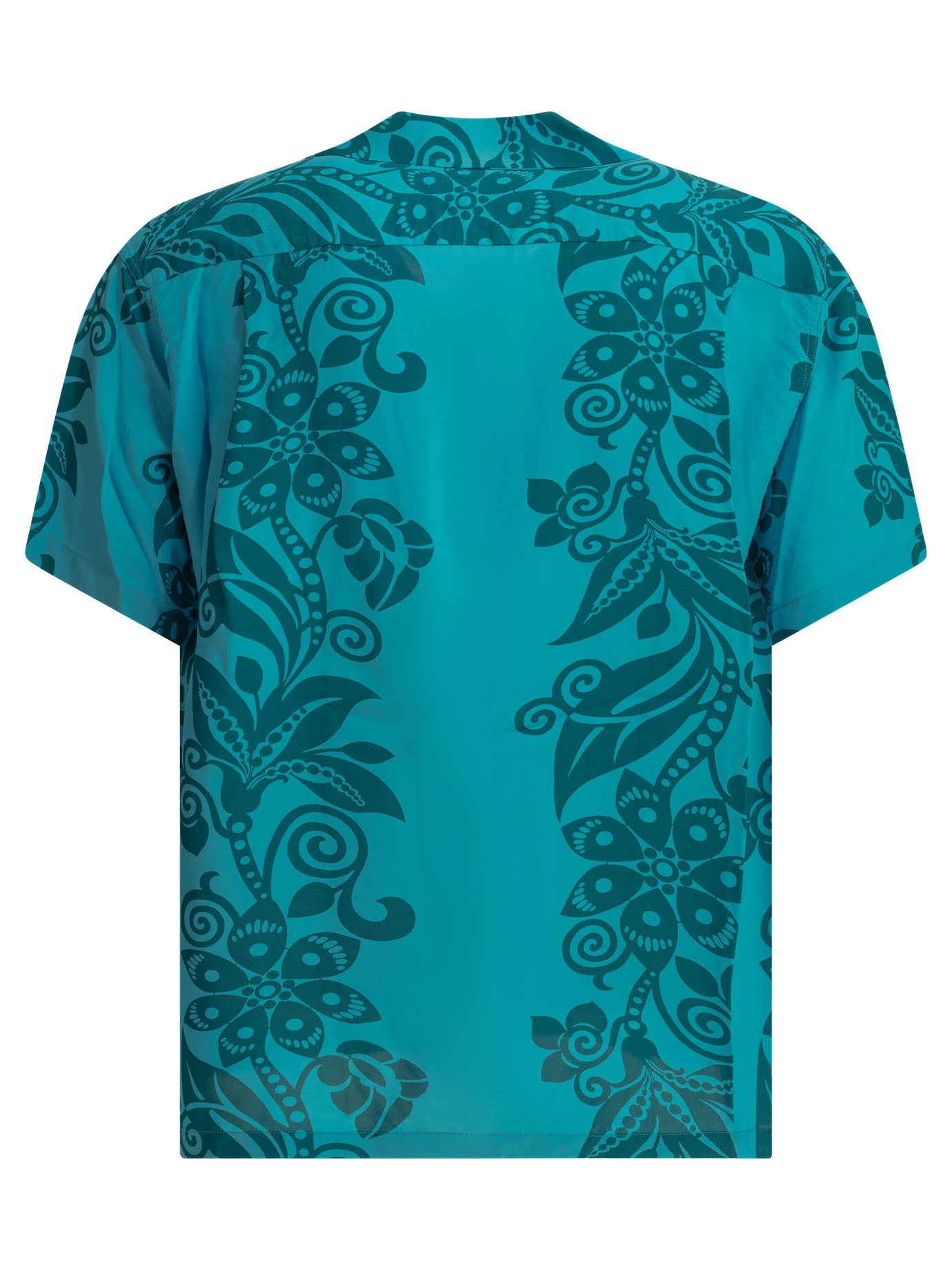 Sun Surf Pictograph Flower Casual Shirt
