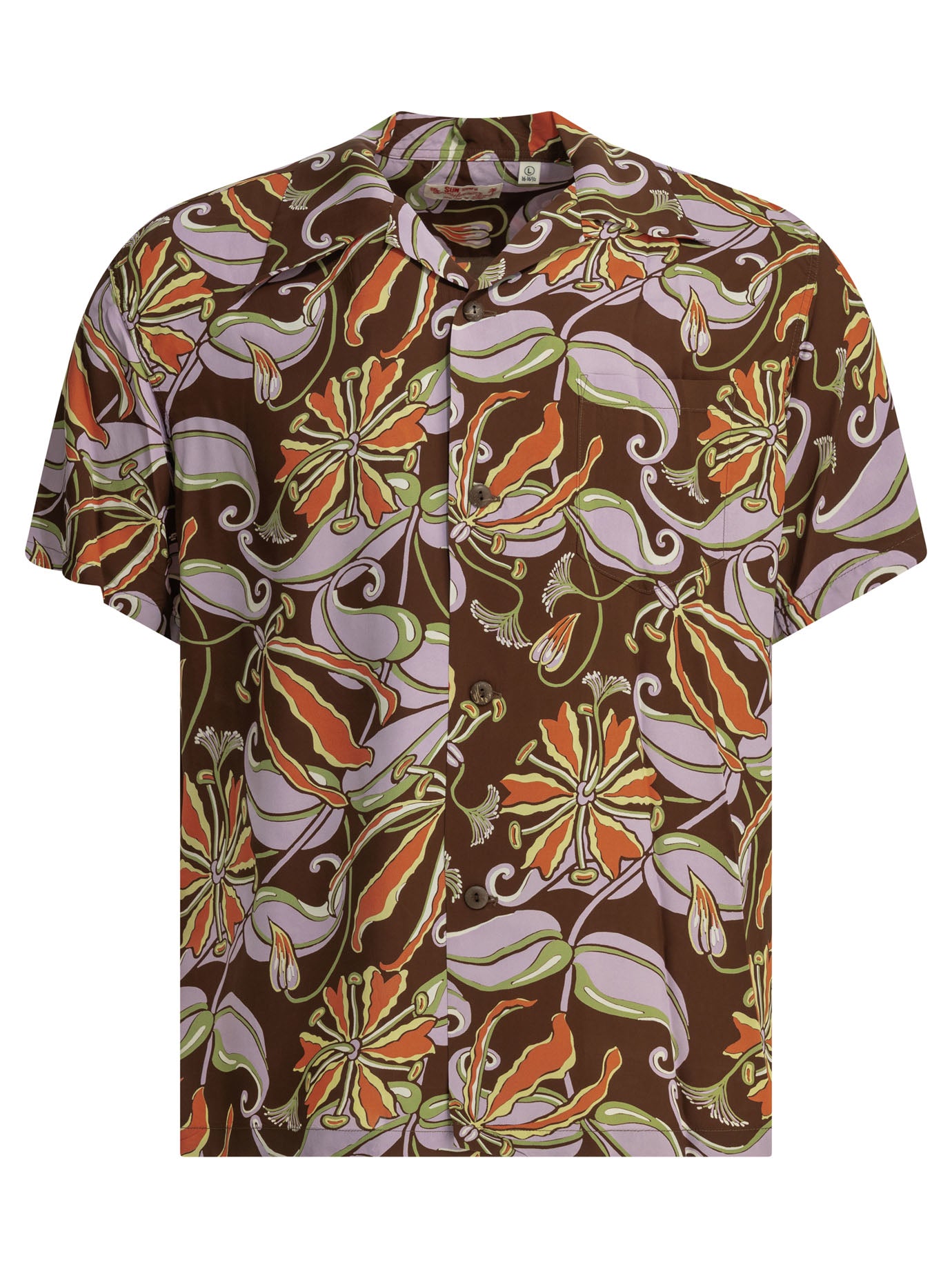 Sun Surf Spider Lily Casual Shirt