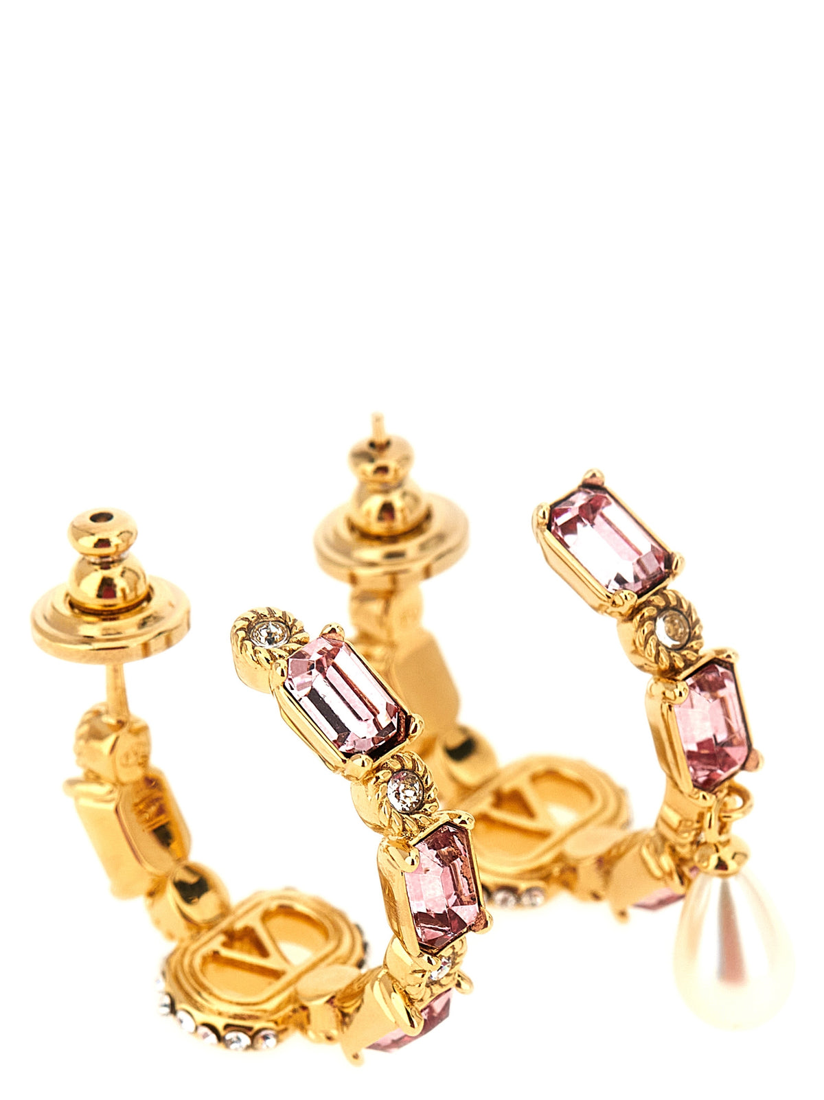 Valentino Garavani Valentino Garavani 'Ovalette' Earrings With Rhinestones