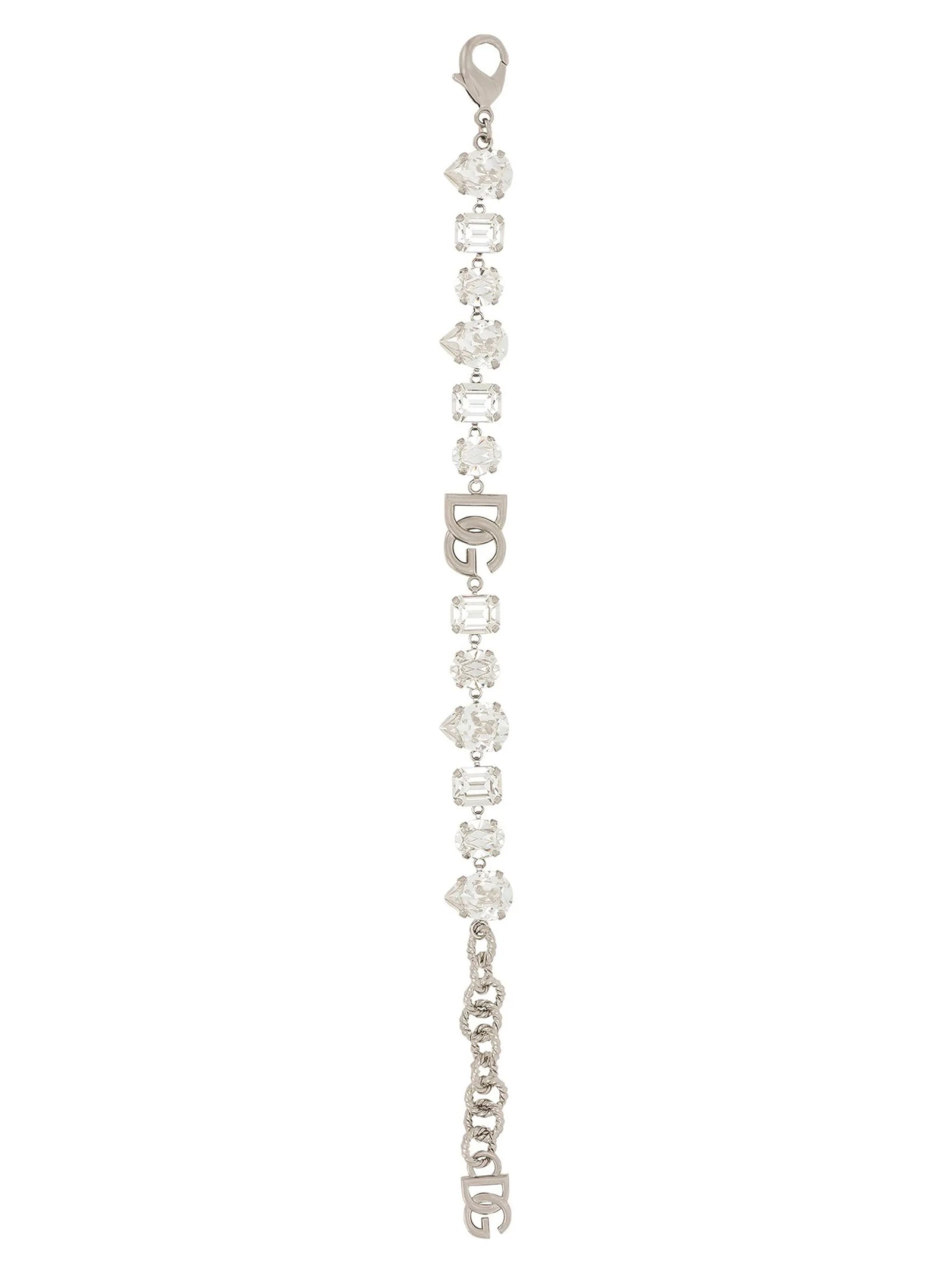 Dolce & Gabbana Bracelet With Rhinestones And Logo