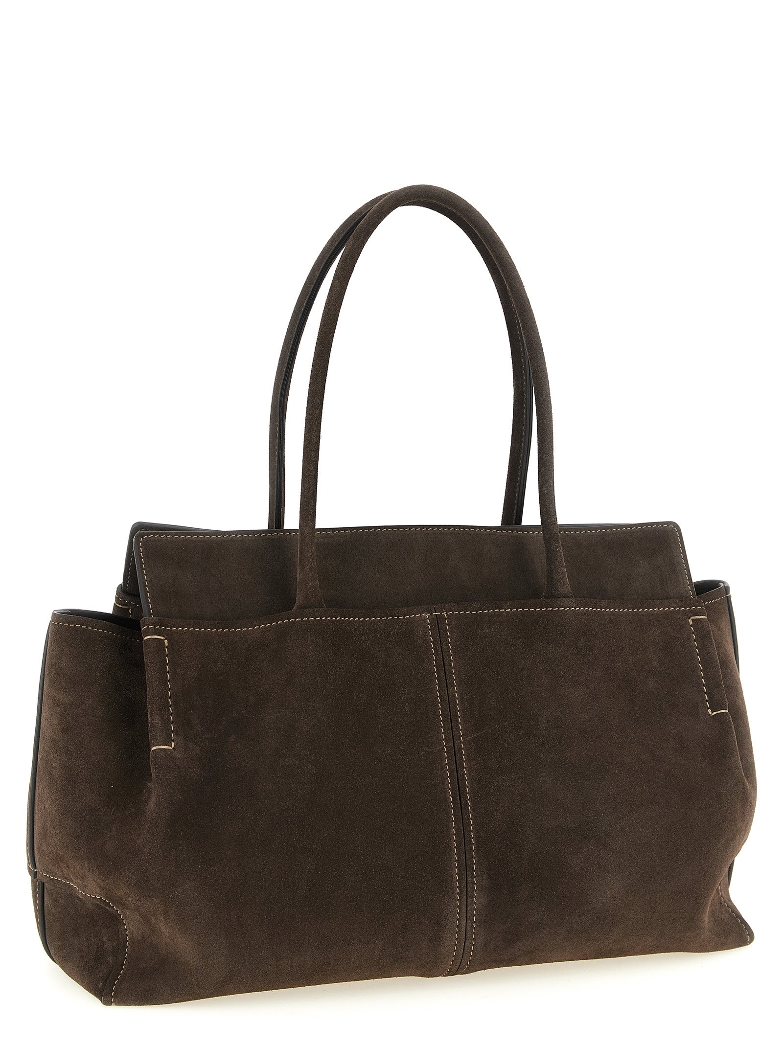 Tod'S Medium Suede Shopping Bag