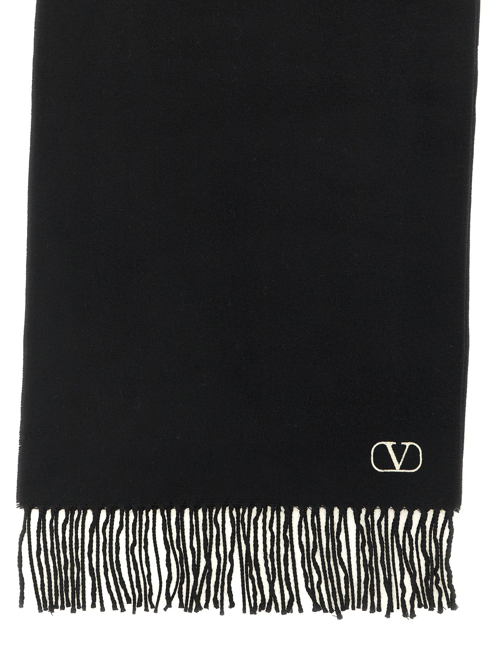 Valentino Garavani Cashmere Scarf Valentino Garavani With Fringes