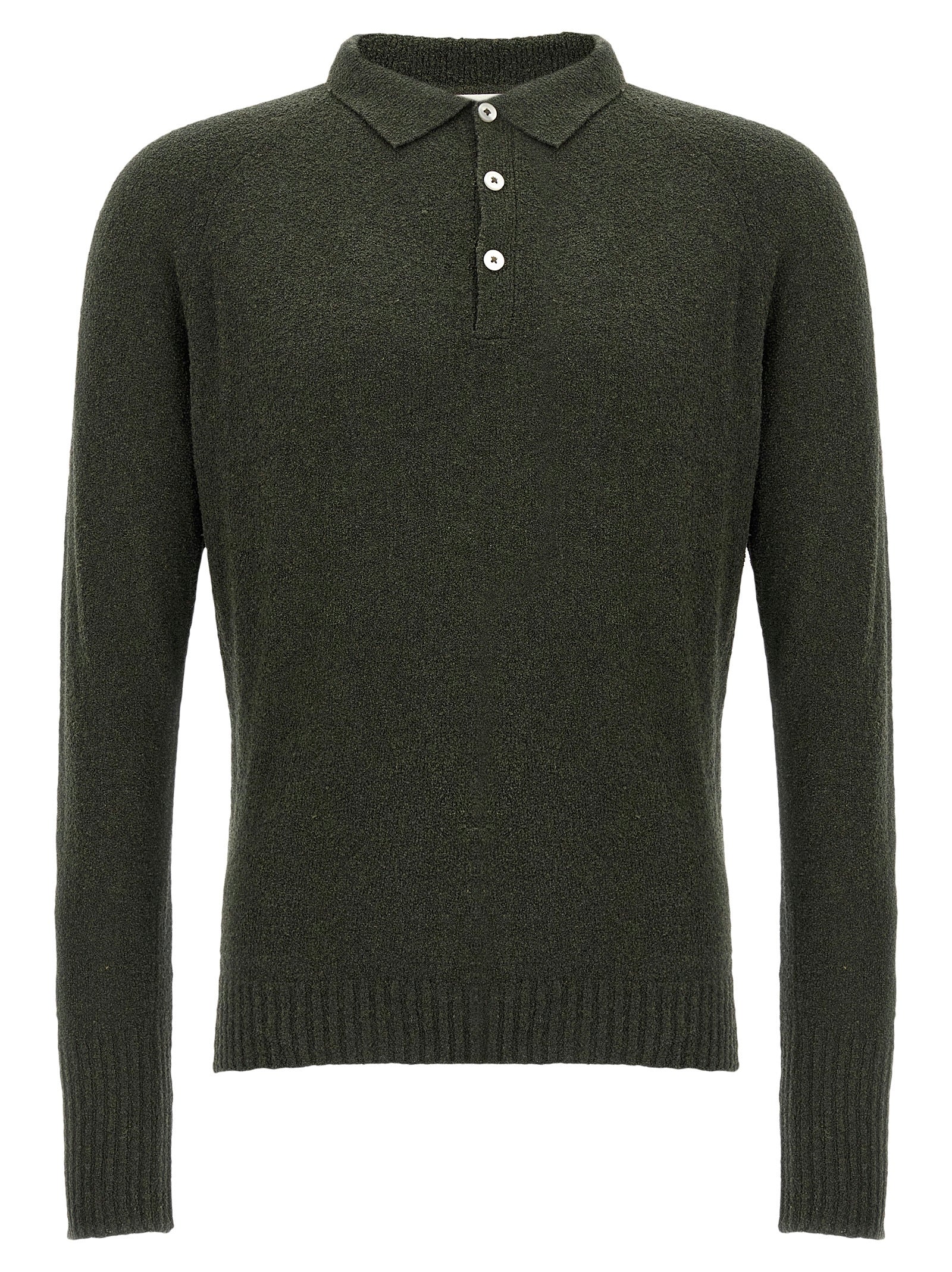 Ma'Ry'Ya Bouclé Cotton Polo Shirt