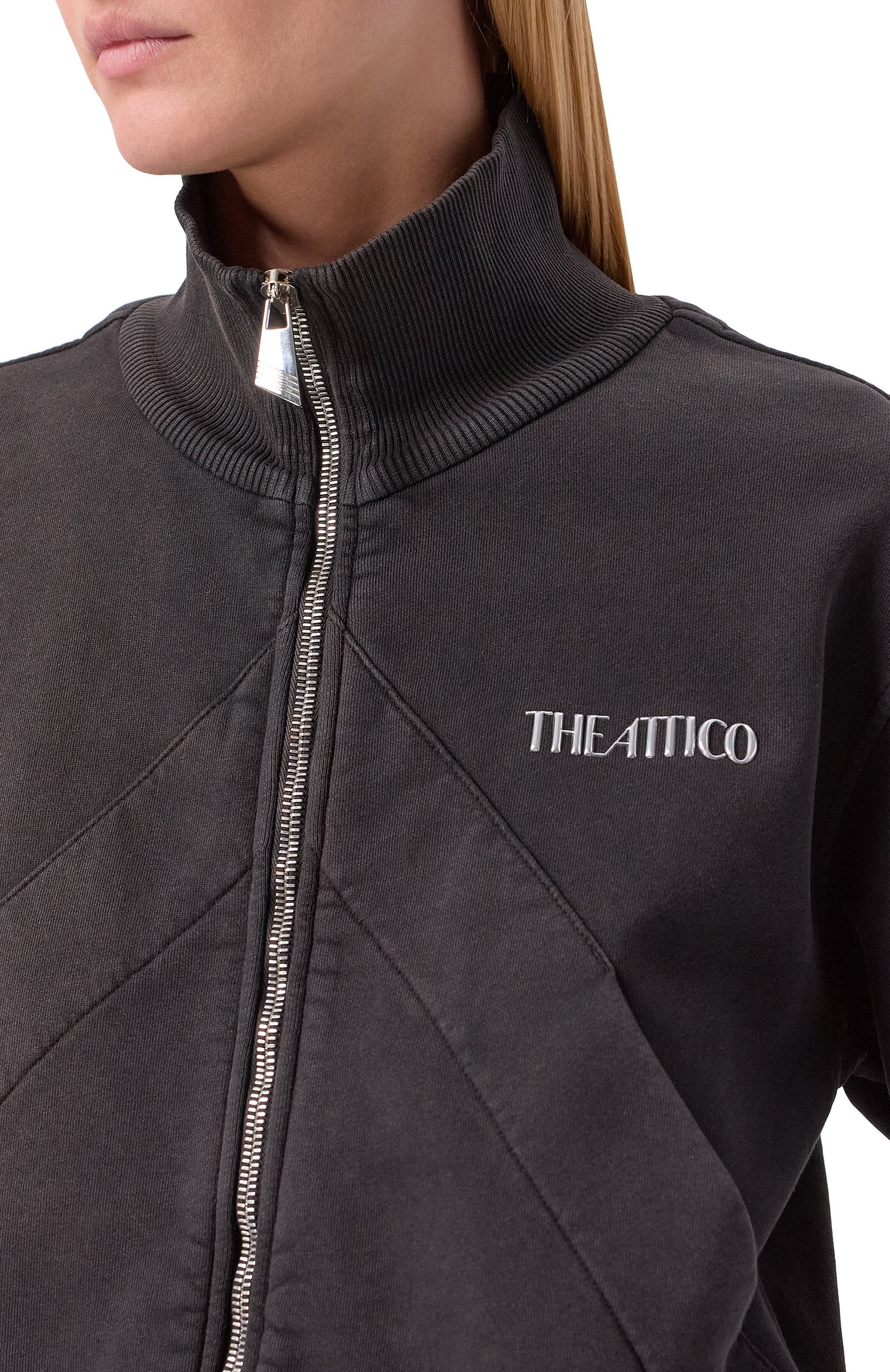 The Attico Zip Fleece Sweatshirt