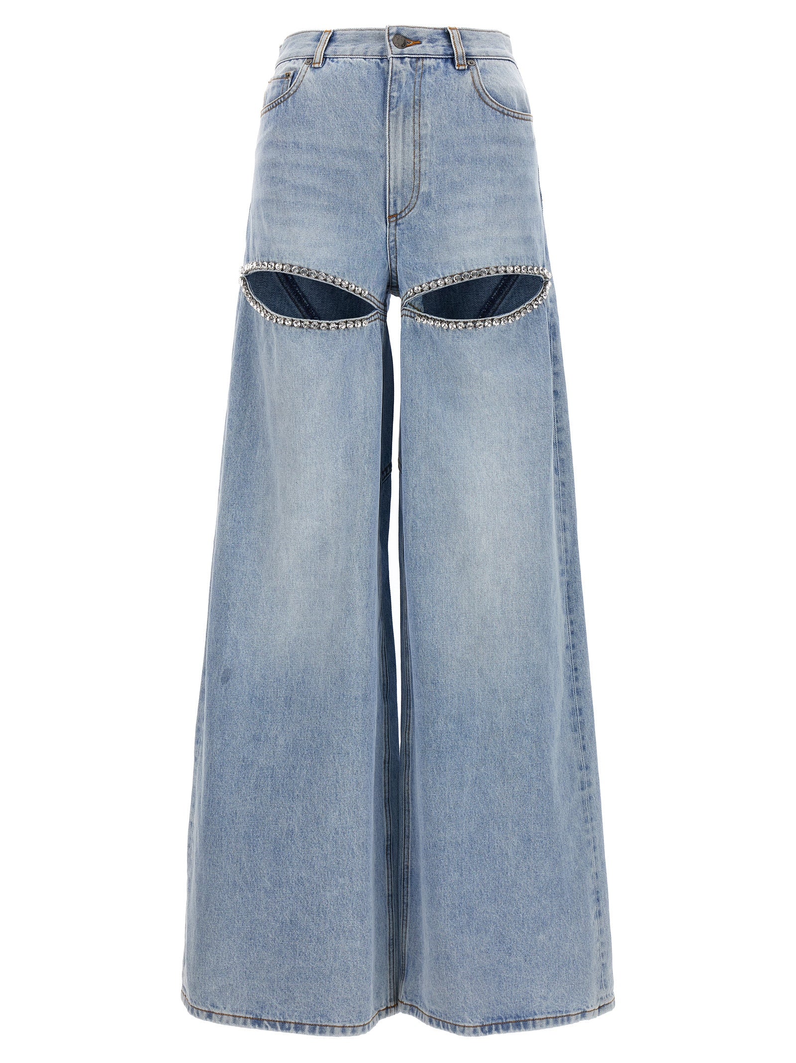 Area Jeans 'Wide Leg Crystal Slit'