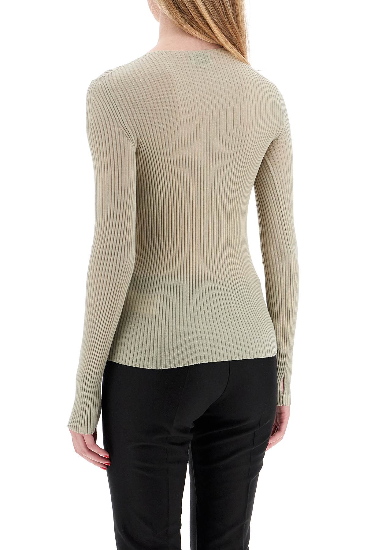 Mrz Ribbed Wool Top With A High