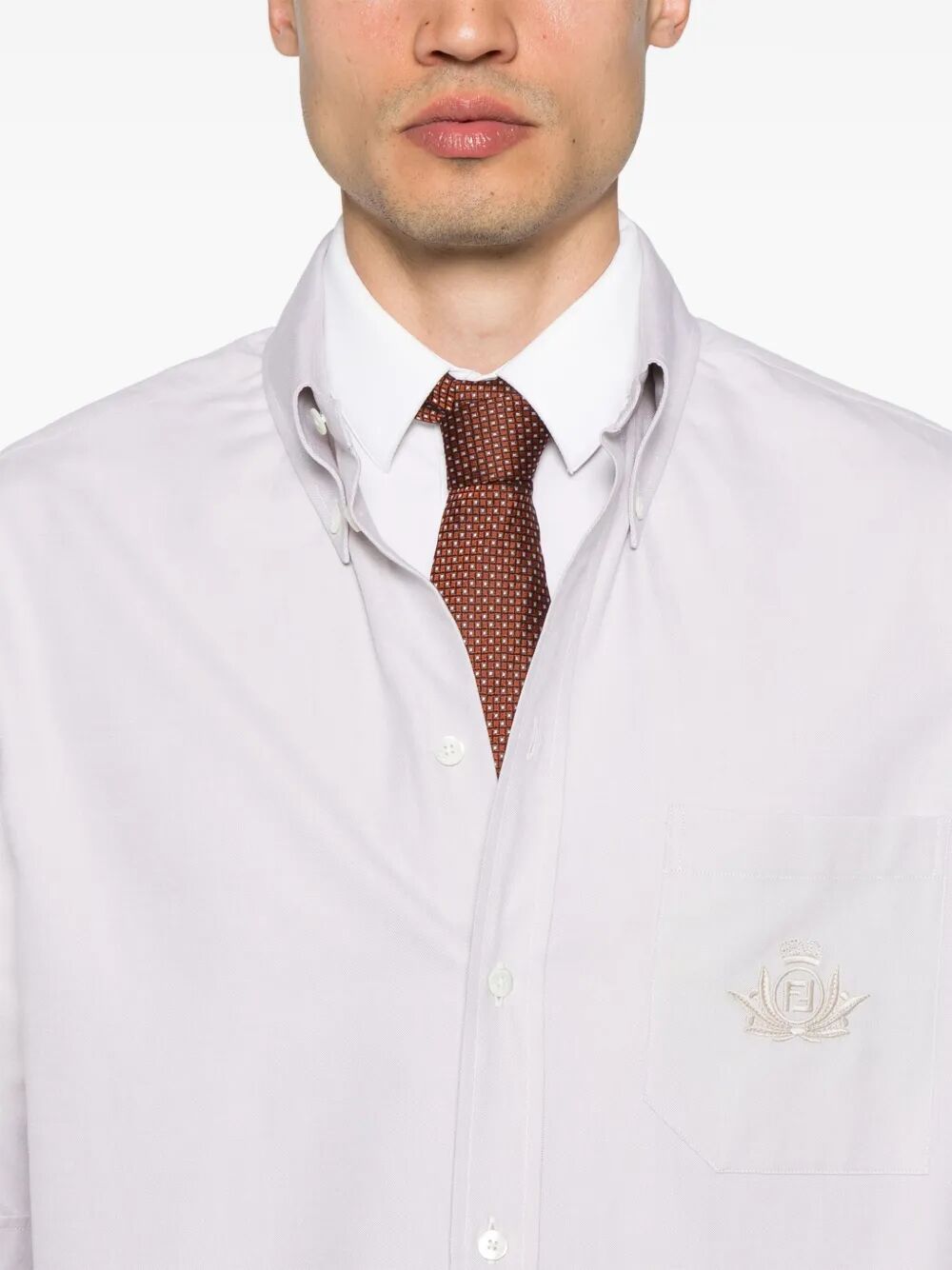 Fendi Fendi Crest Oxford Cotton Shirt