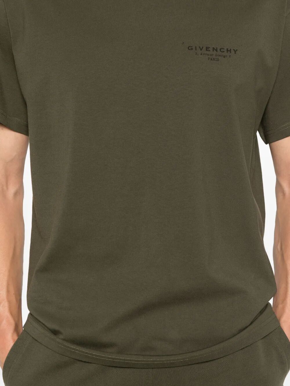 Givenchy Cotton T-shirt With Givenchy Stamp Print