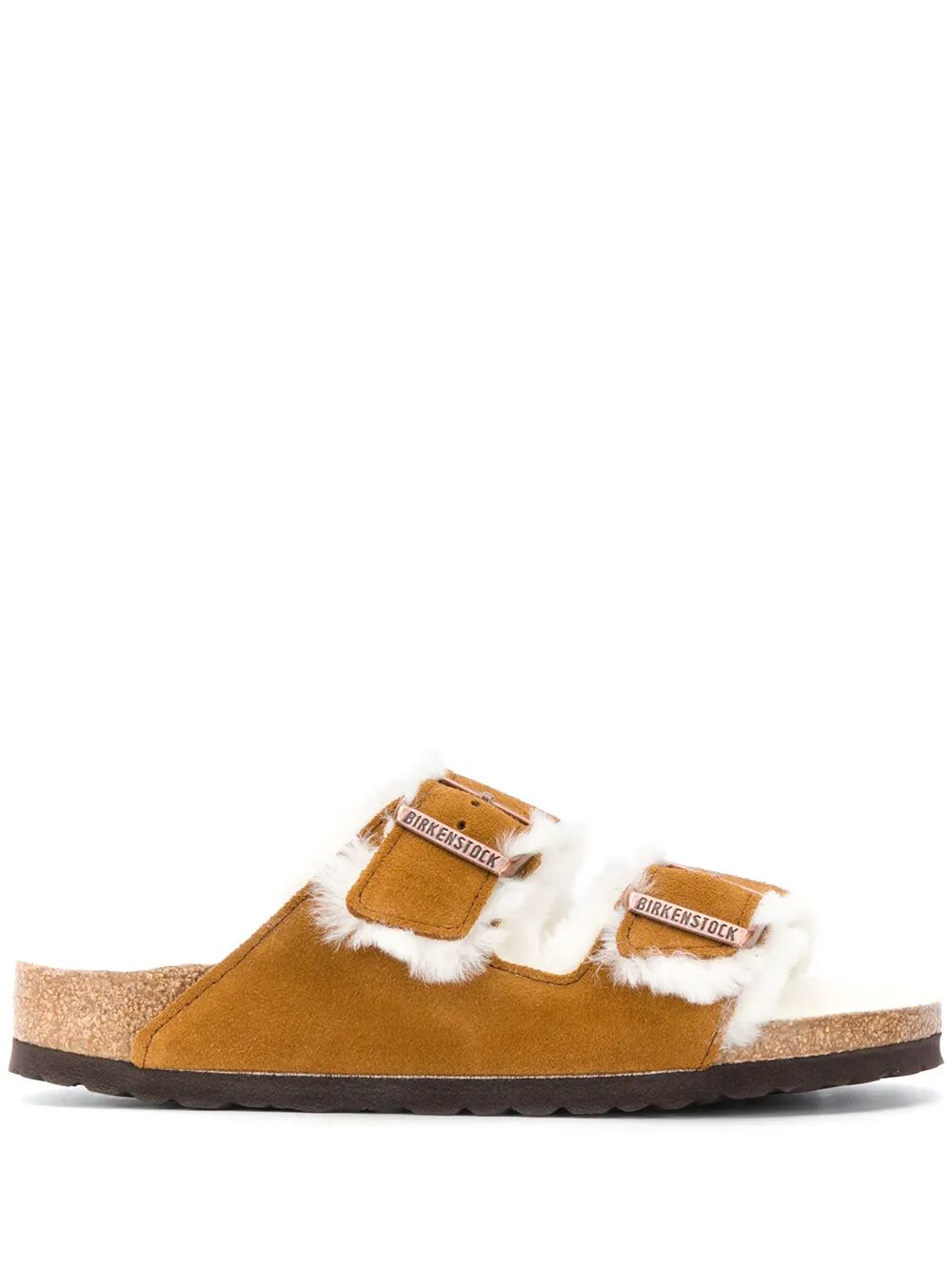 Birkenstock Arizona Shearling And Suede Sandals