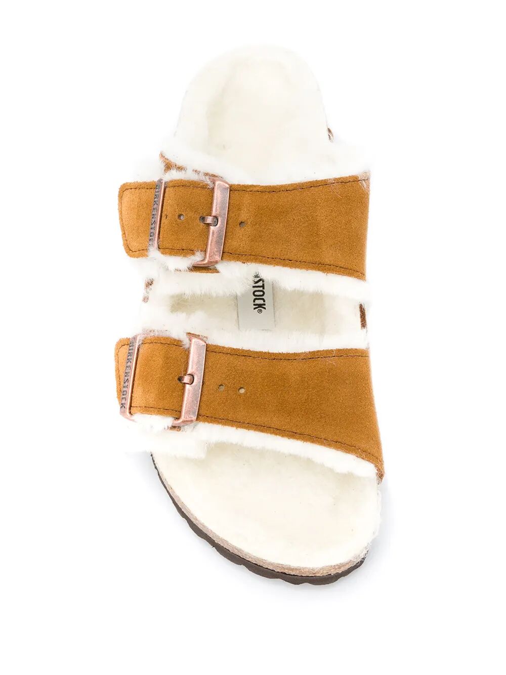 Birkenstock Arizona Shearling And Suede Sandals