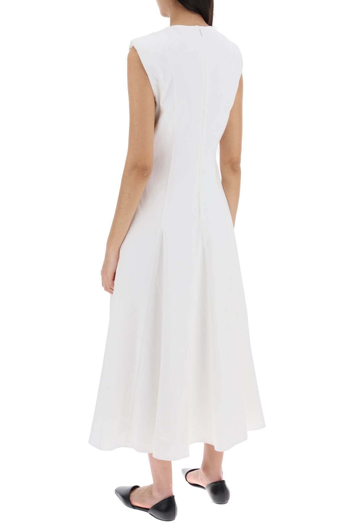 Roland Mouret Cotton Poplin Midi Dress In