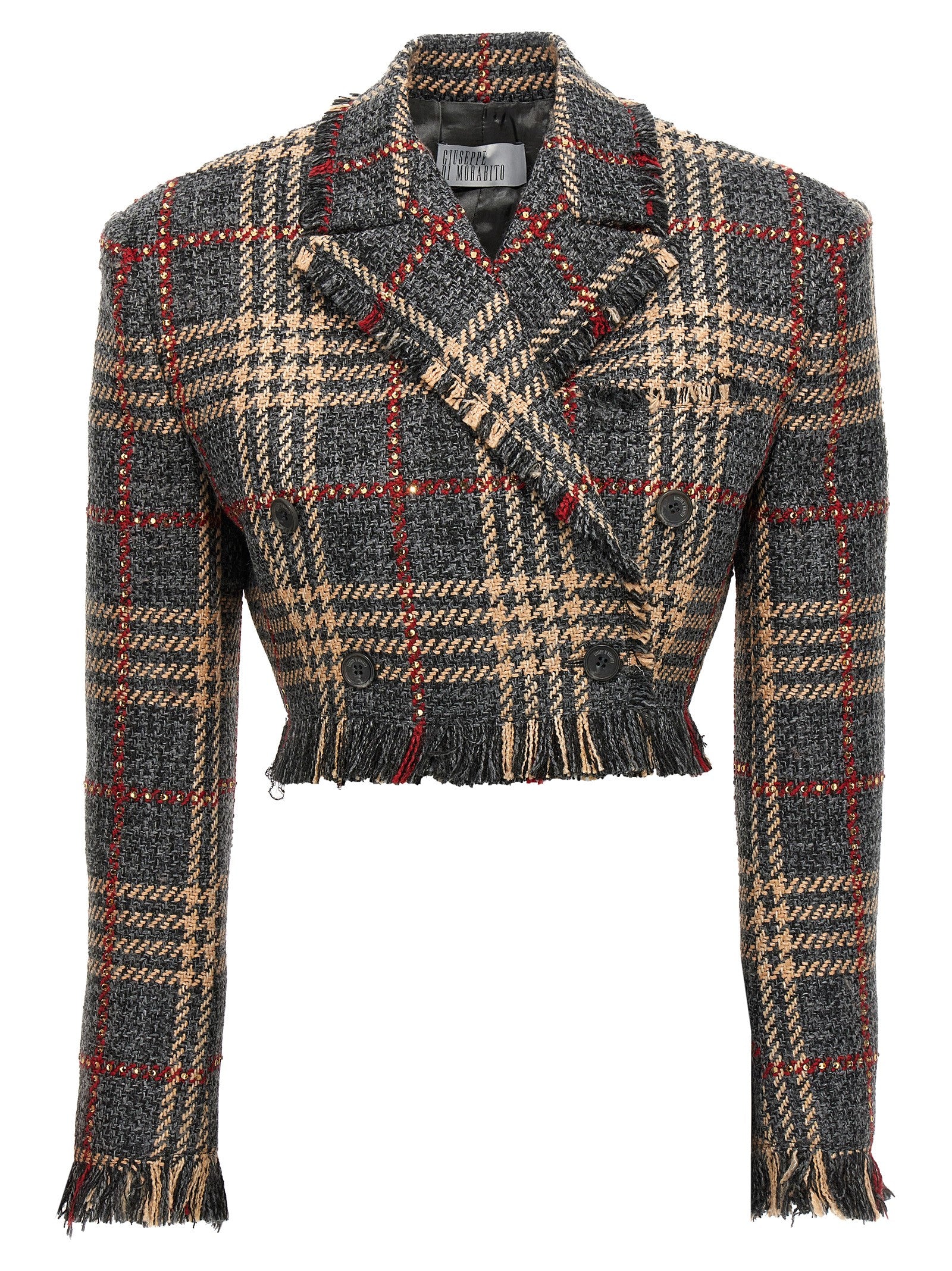 Giuseppe Di Morabito Check Cropped Blazer