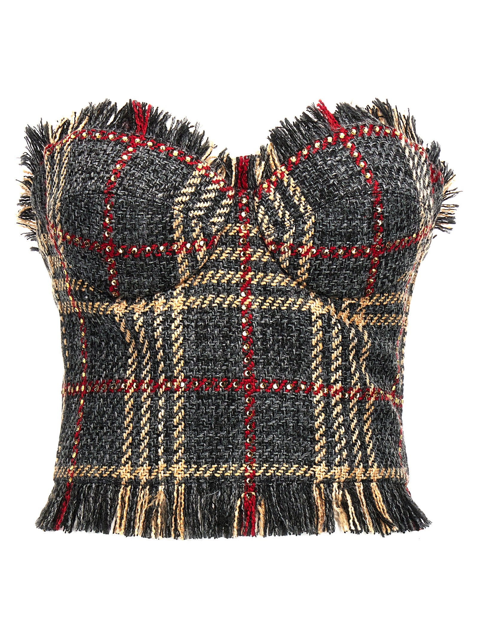 Giuseppe Di Morabito Check Bustier Top