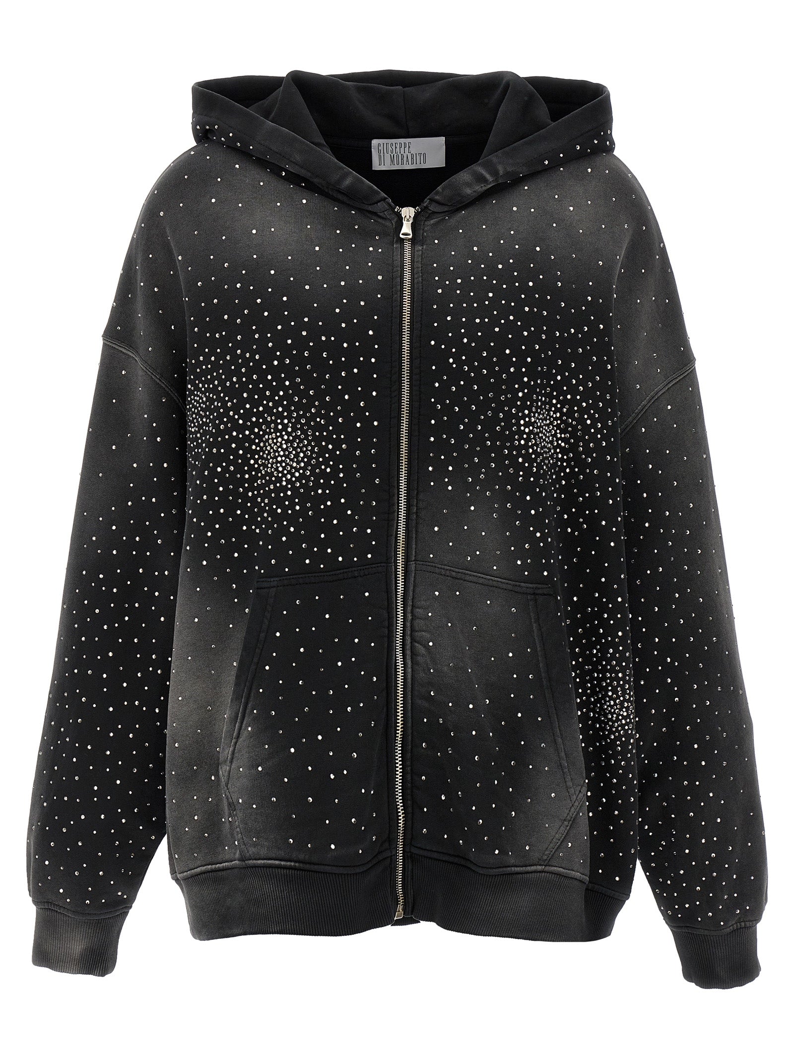 Giuseppe Di Morabito Washed Rhinestone Hoodie