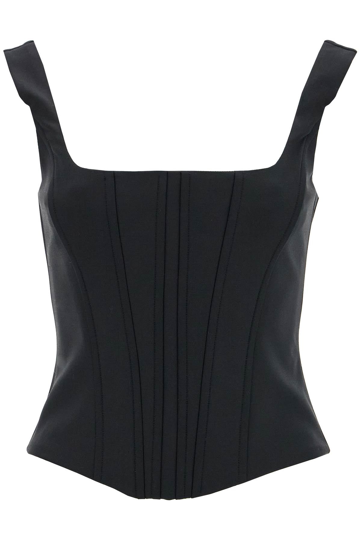 Giuseppe Di Morabito Stretch Wool Corset Top With Nine Words