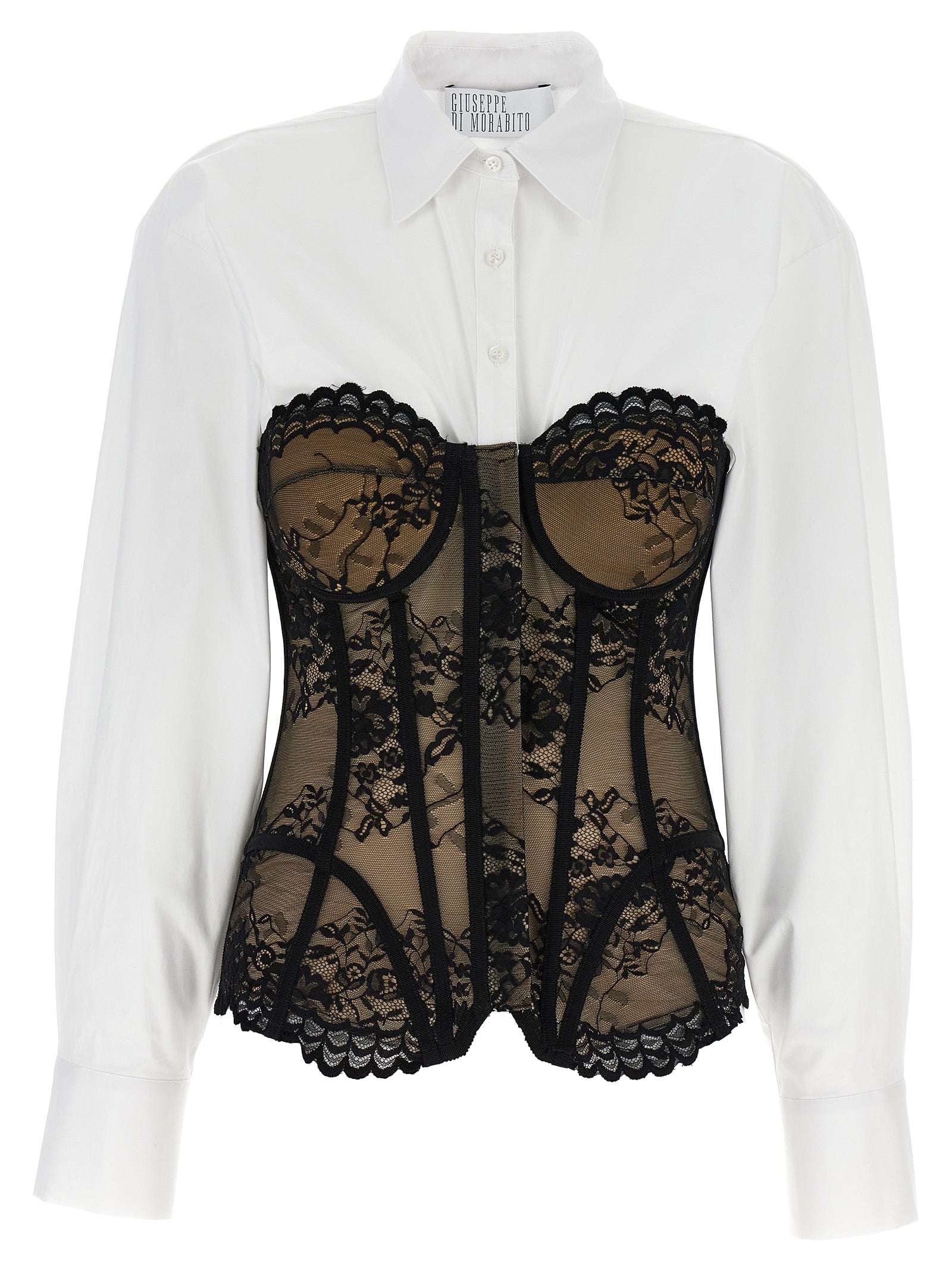 Giuseppe Di Morabito Lace Bodice Insert Shirt