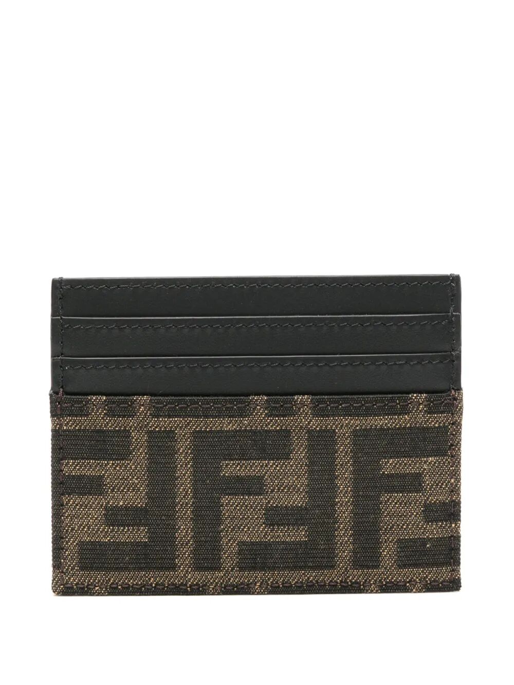 Fendi Ff Jacquard Fabric Card Holder
