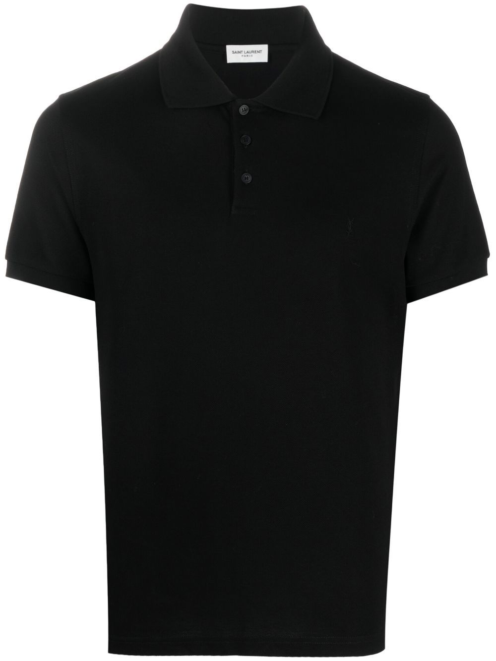 Saint Laurent Cotton Piqué Cassandre Embroidery Polo Shirt