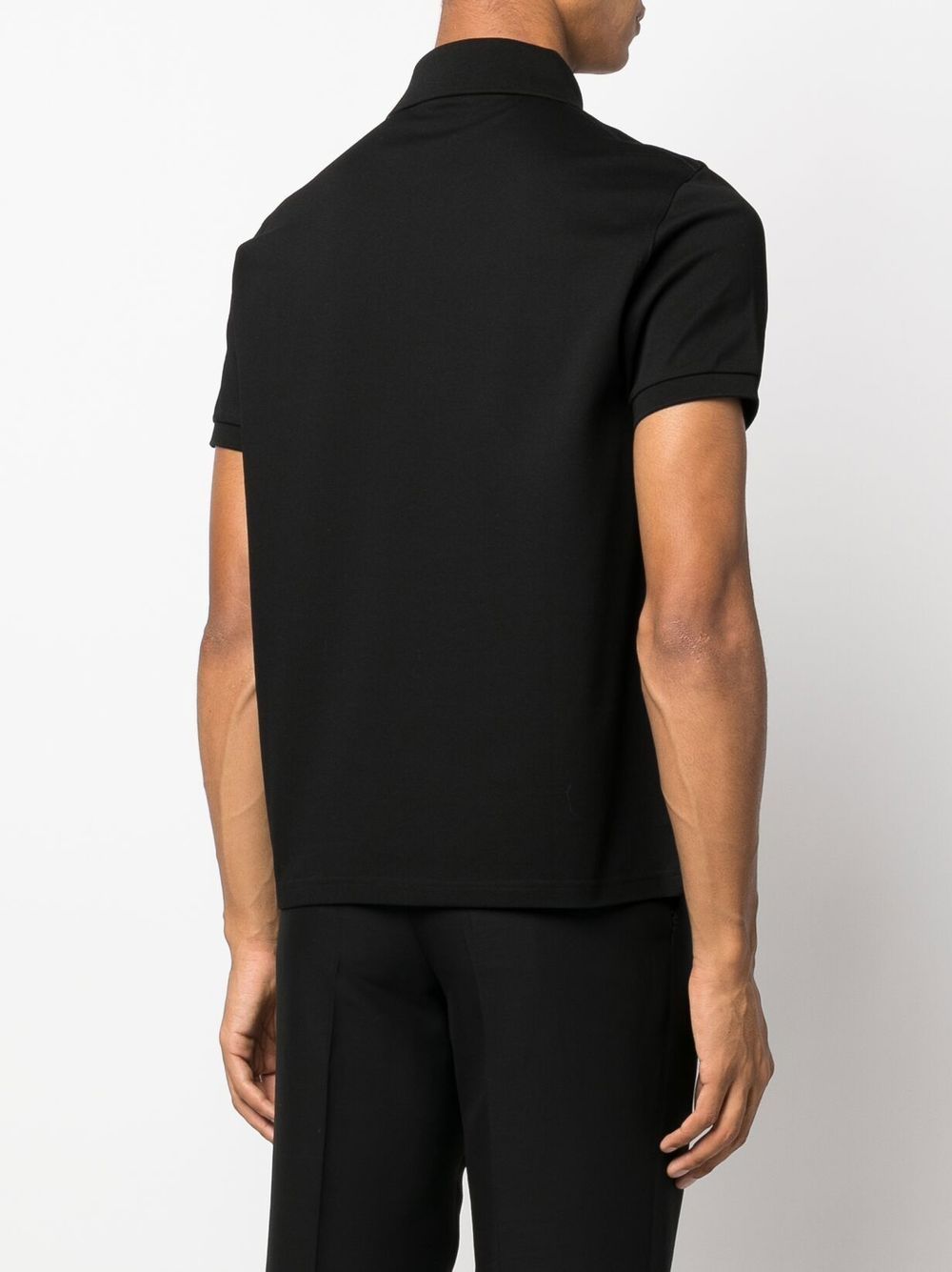 Saint Laurent Cotton Piqué Cassandre Embroidery Polo Shirt