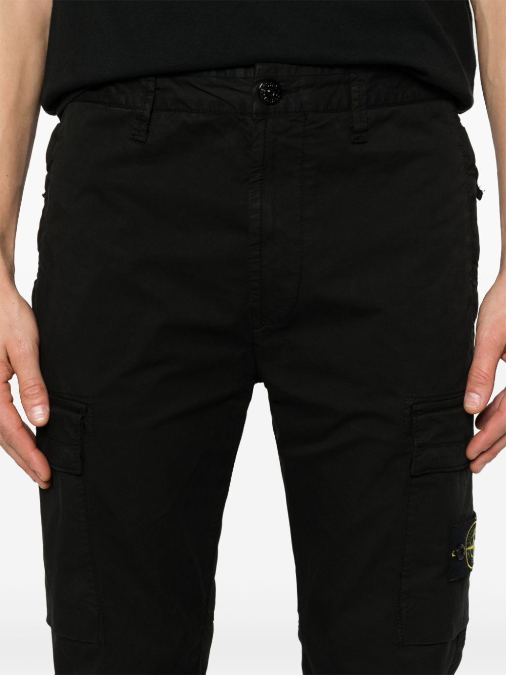 Stone Island Tapered Leg Cotton Cargo Trousers