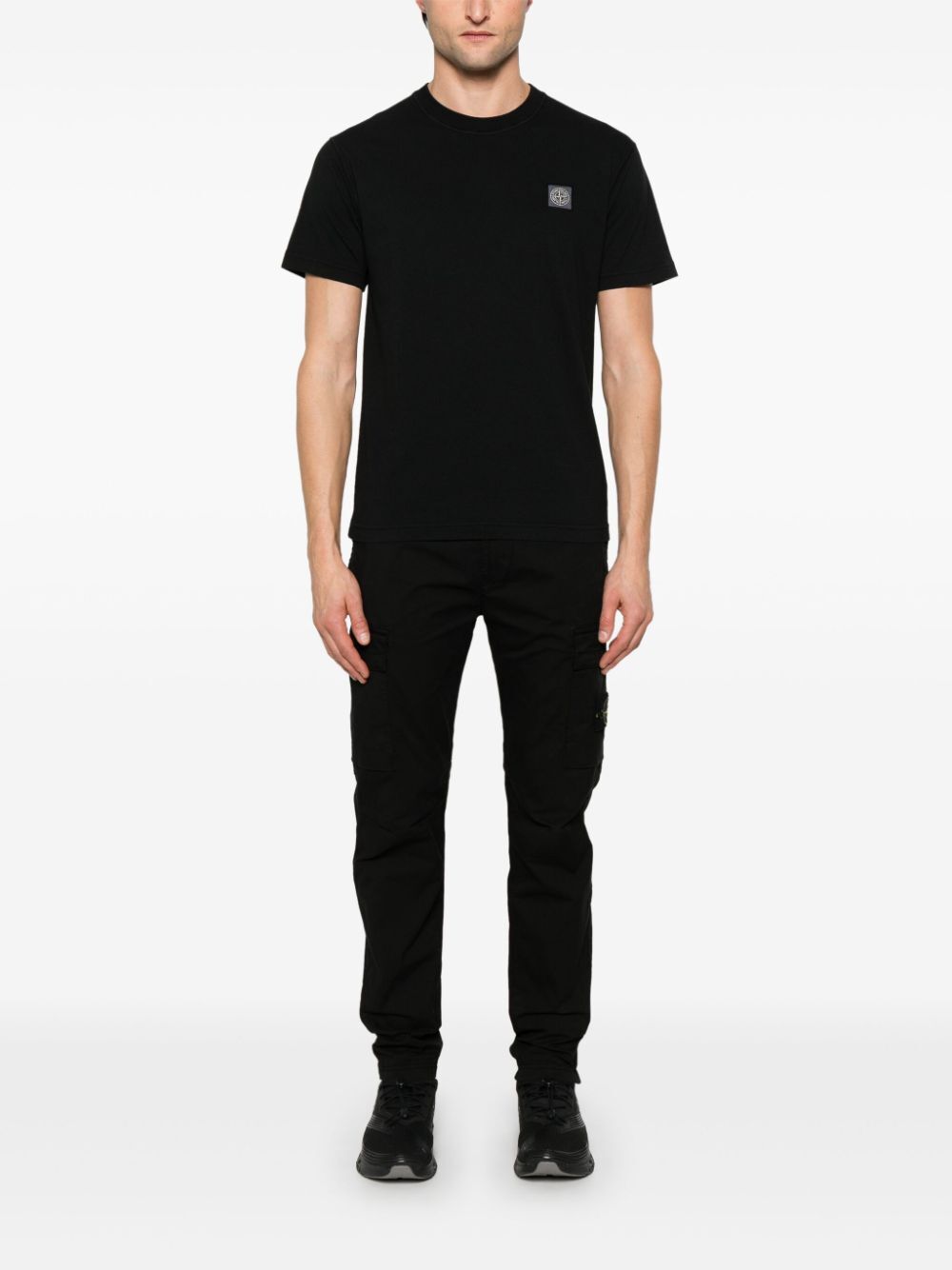 Stone Island Tapered Leg Cotton Cargo Trousers