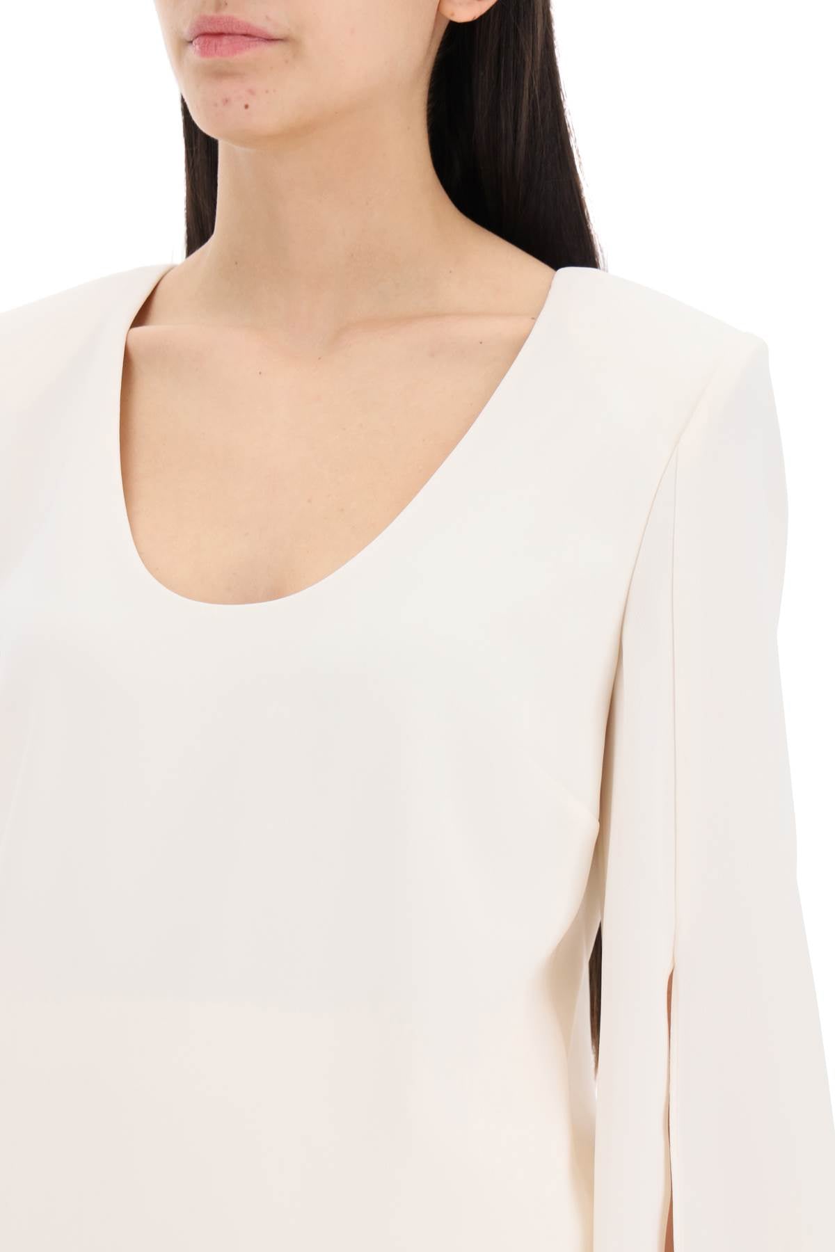 Roland Mouret Cady Top With Flared Sleeve