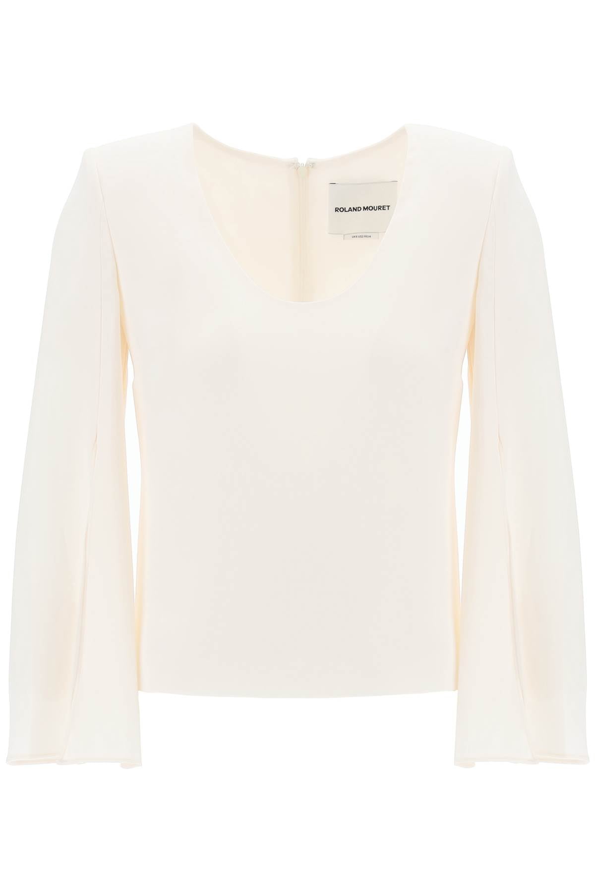 Roland Mouret Cady Top With Flared Sleeve