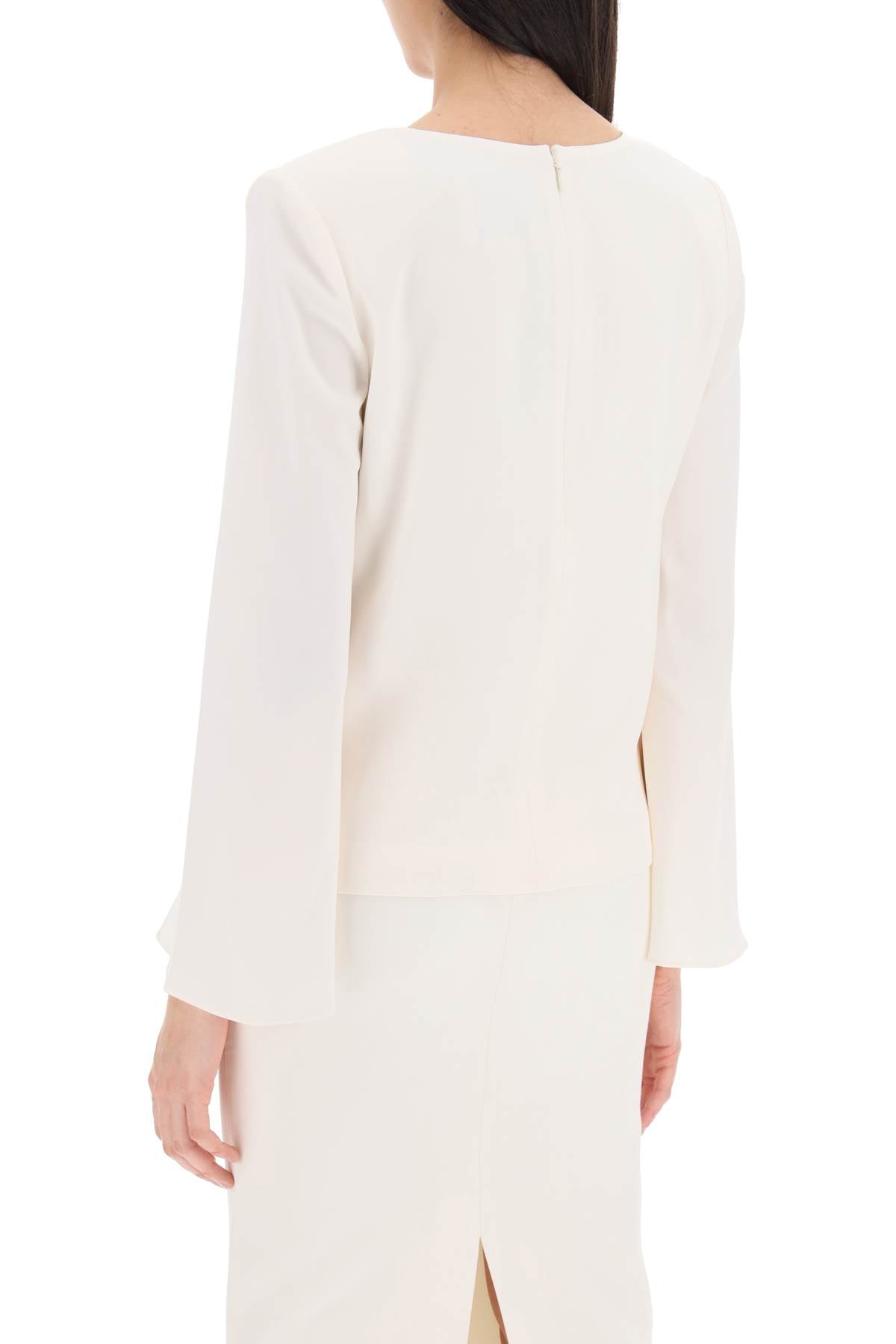 Roland Mouret Cady Top With Flared Sleeve