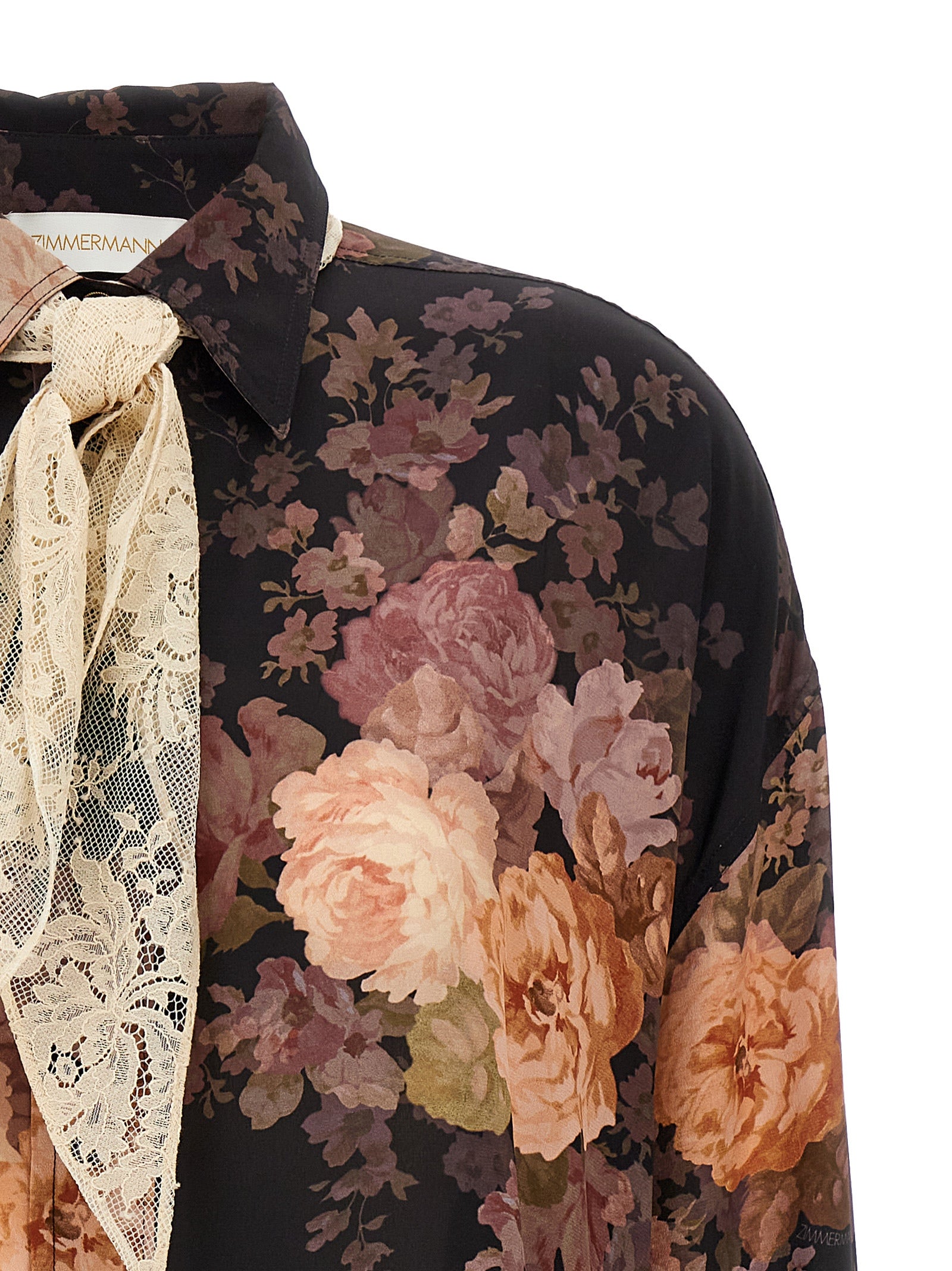 Zimmermann 'Illustration Lace Scarf' Shirt