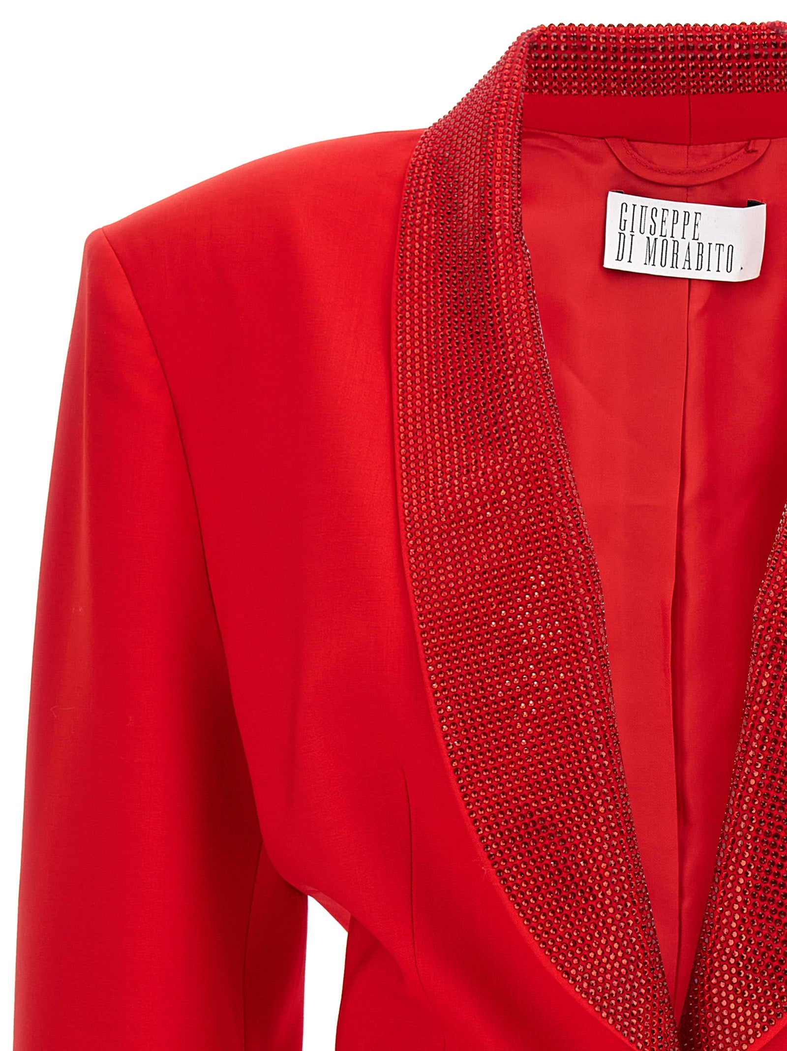 Giuseppe Di Morabito All Over Crystal Lapel Blazer