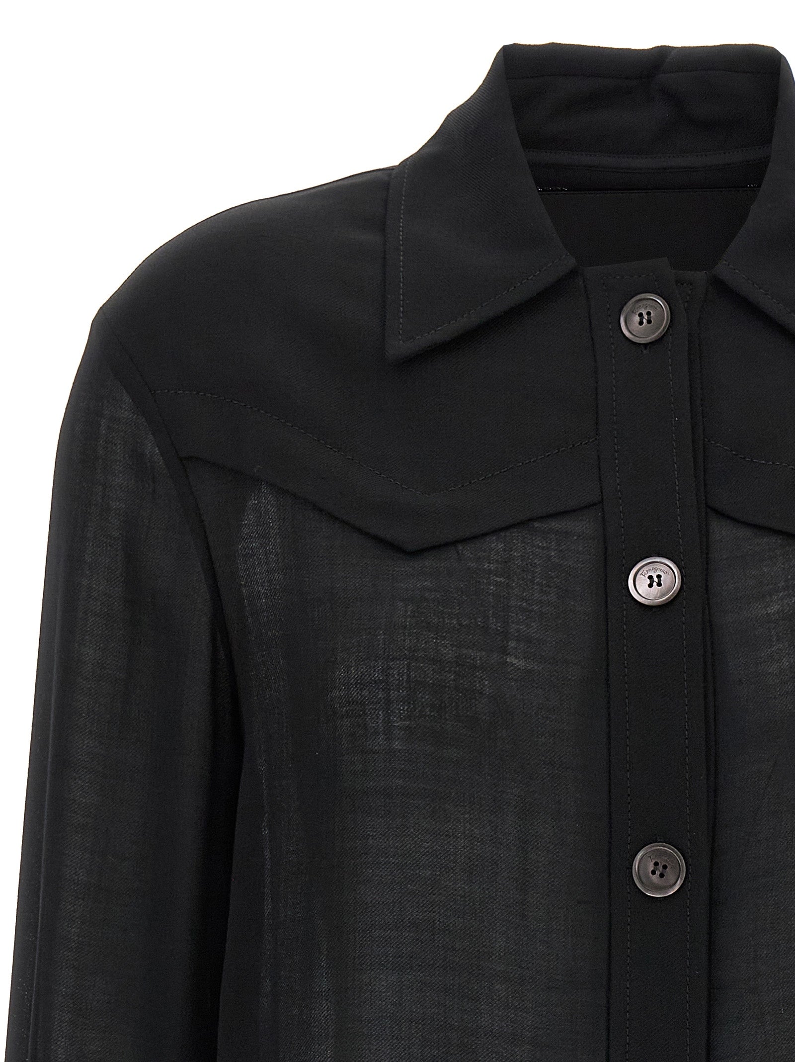 Ferragamo Semi-Sheer Wool Jacket