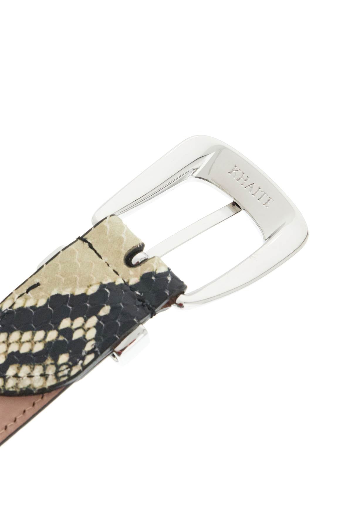 Khaite Python-Printed Benny Belt