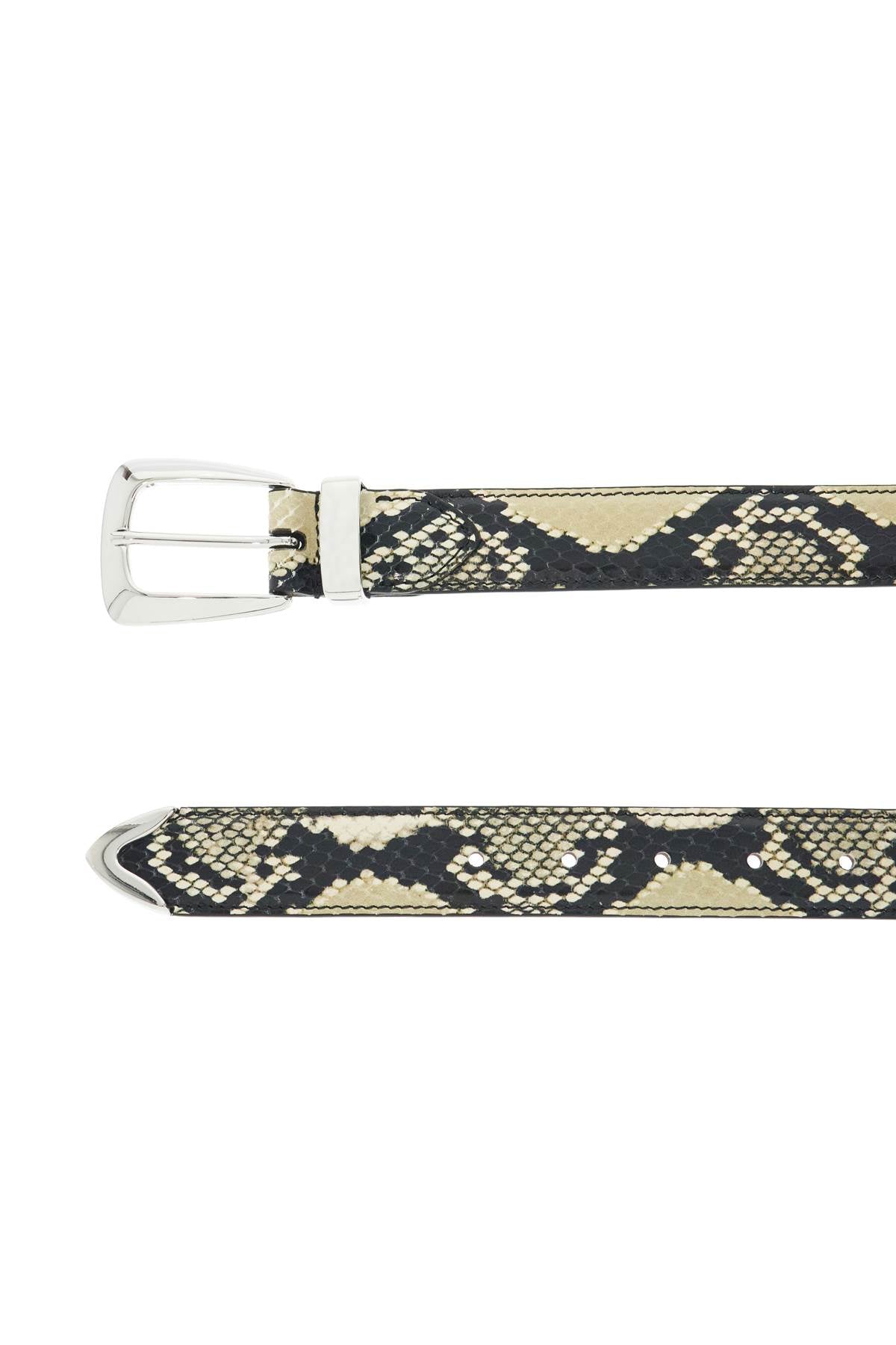 Khaite Python-Printed Benny Belt