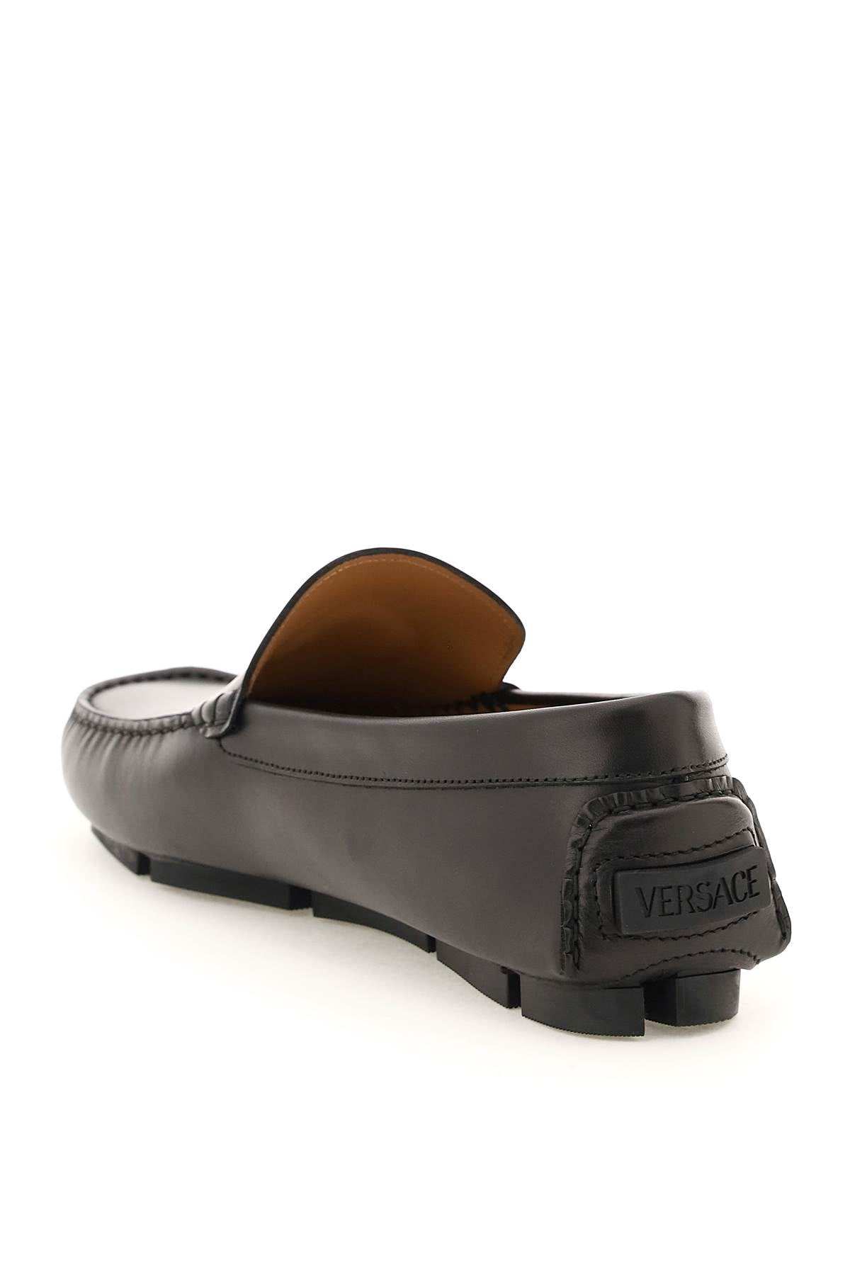 Versace La Medusa Leather Loafers Black