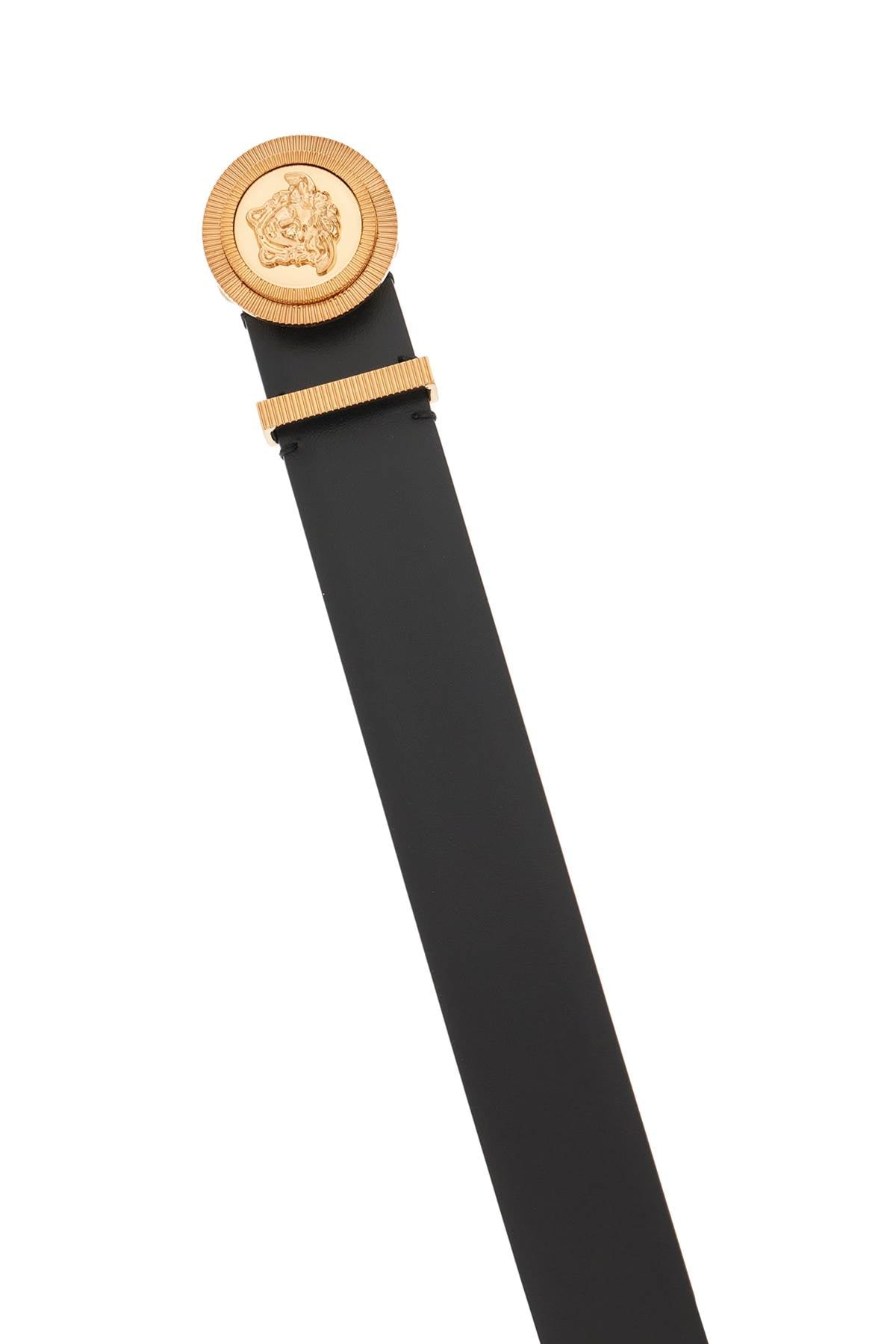 Versace Medusa Biggie Leather Belt Black