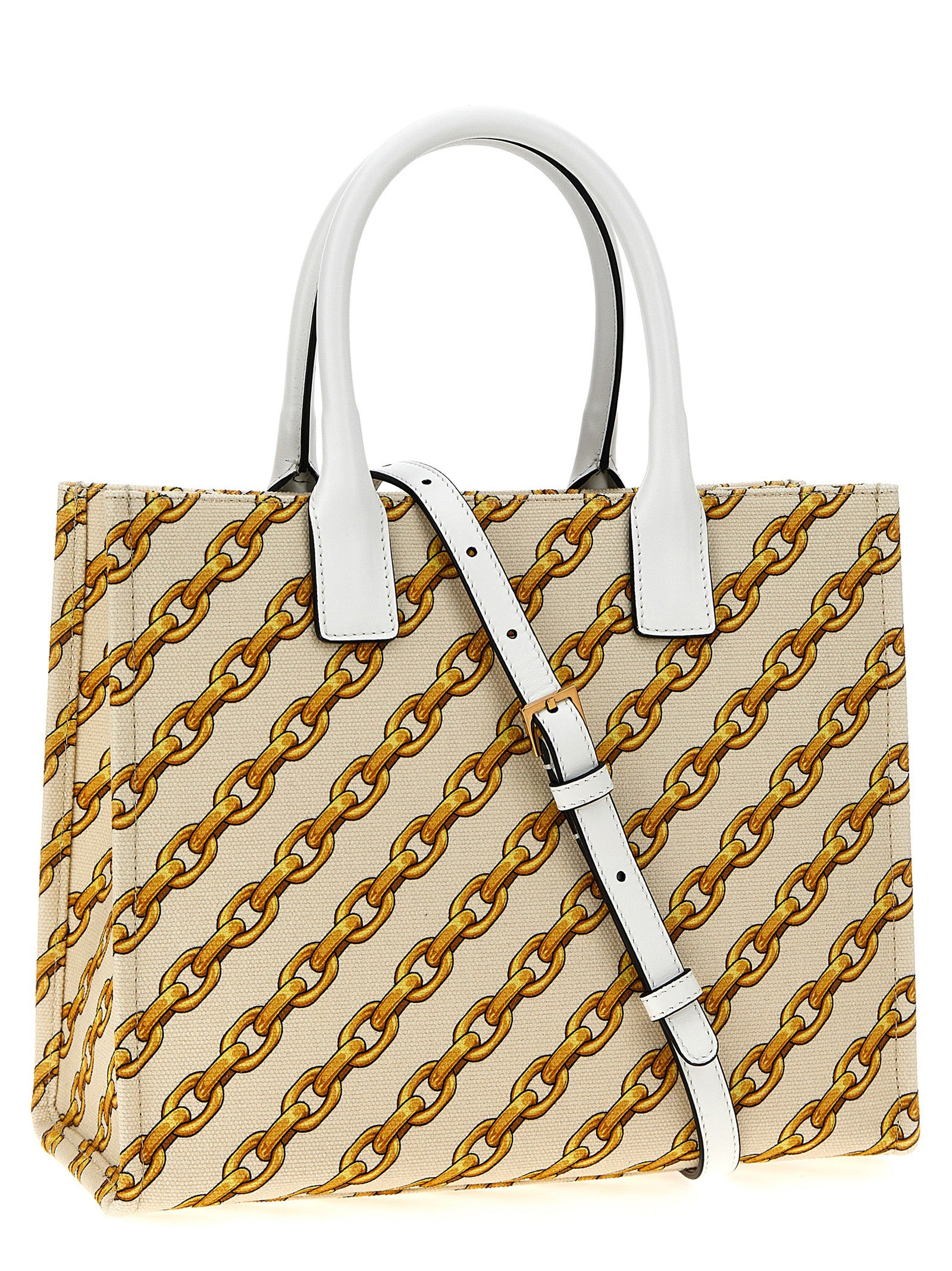 Versace Small 'Chain Stripes La Medusa' Shopping Bag