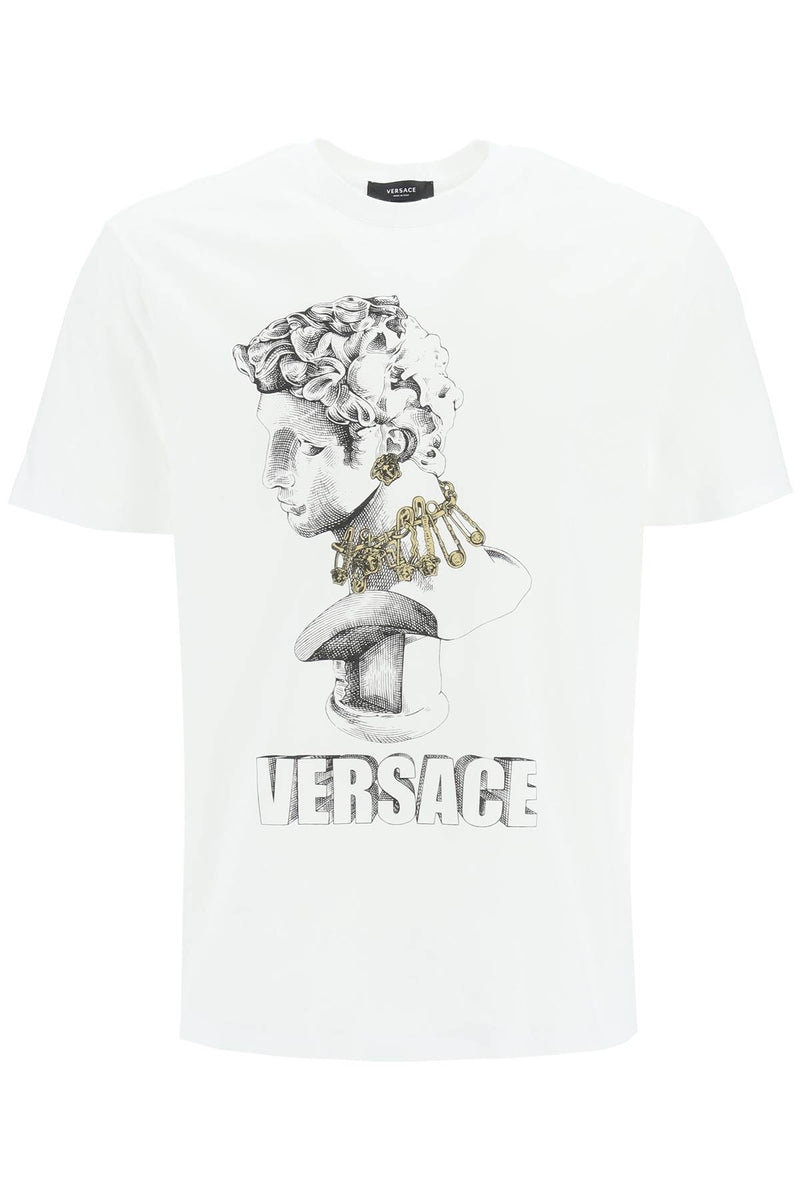 Versace Mitchel Fit Printed T-Shirt White